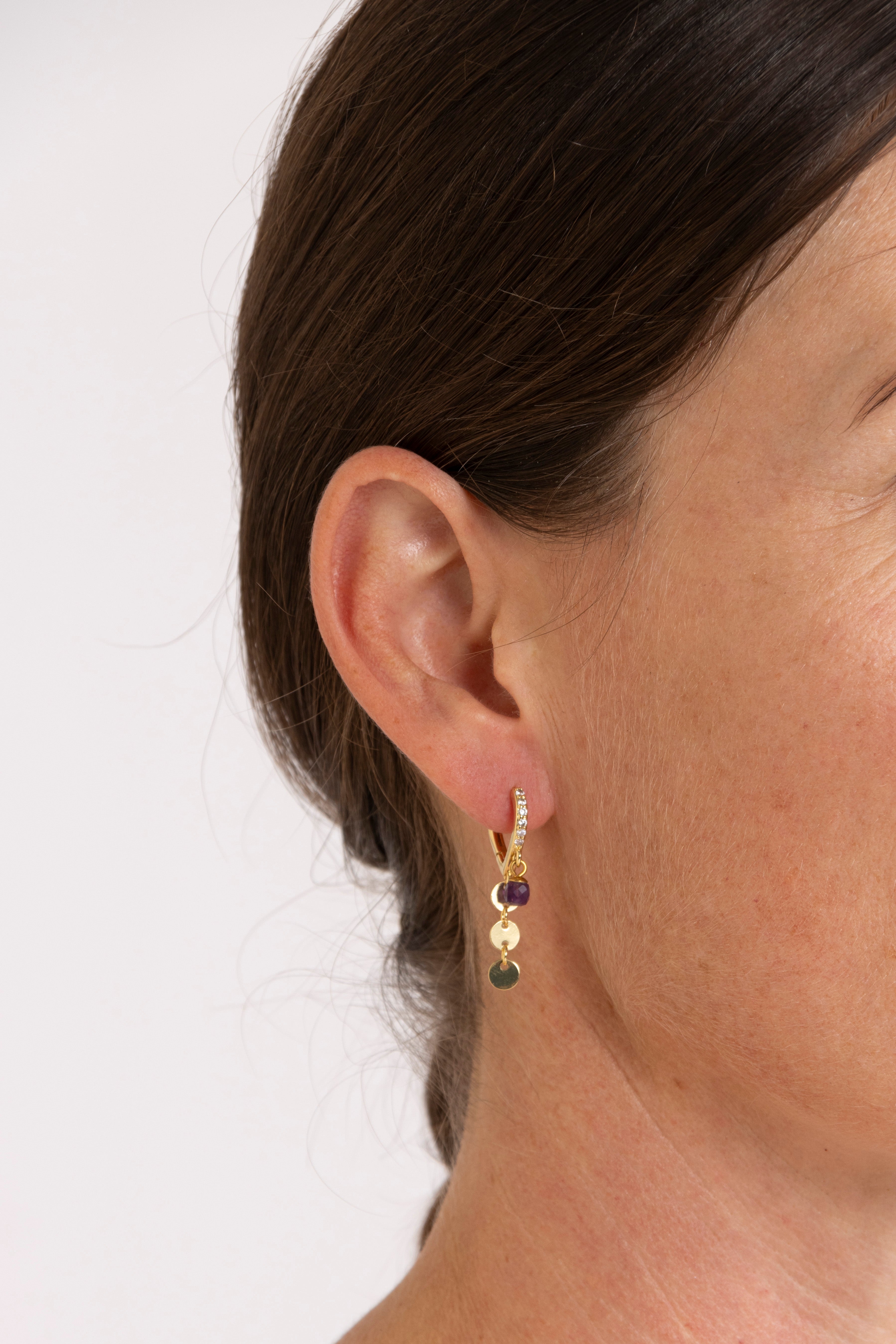 Gabbi Kelly Aventurine Huggie Earring