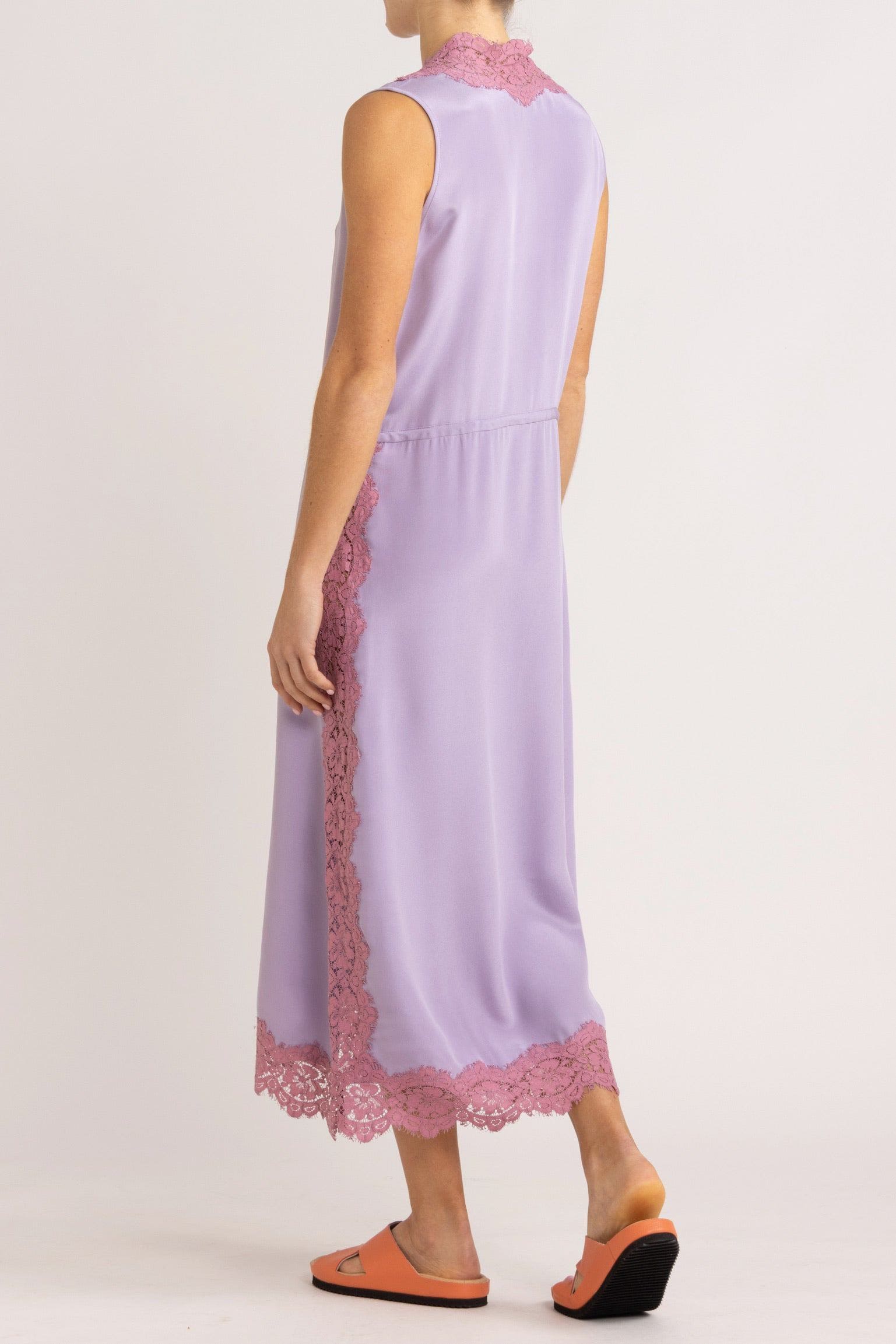 Nettie Silk & Lace Sleeveless Dress