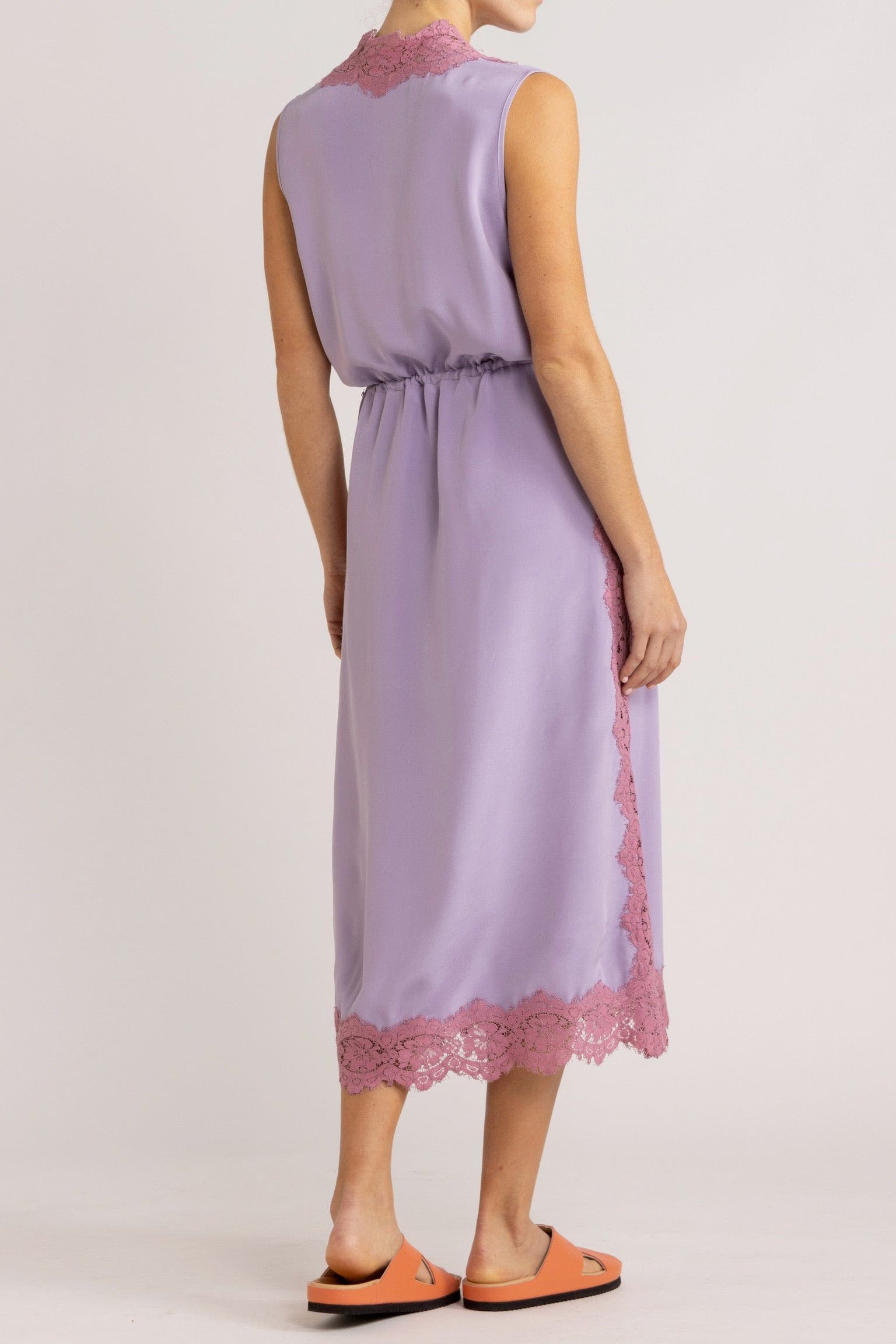 Nettie Silk & Lace Sleeveless Dress
