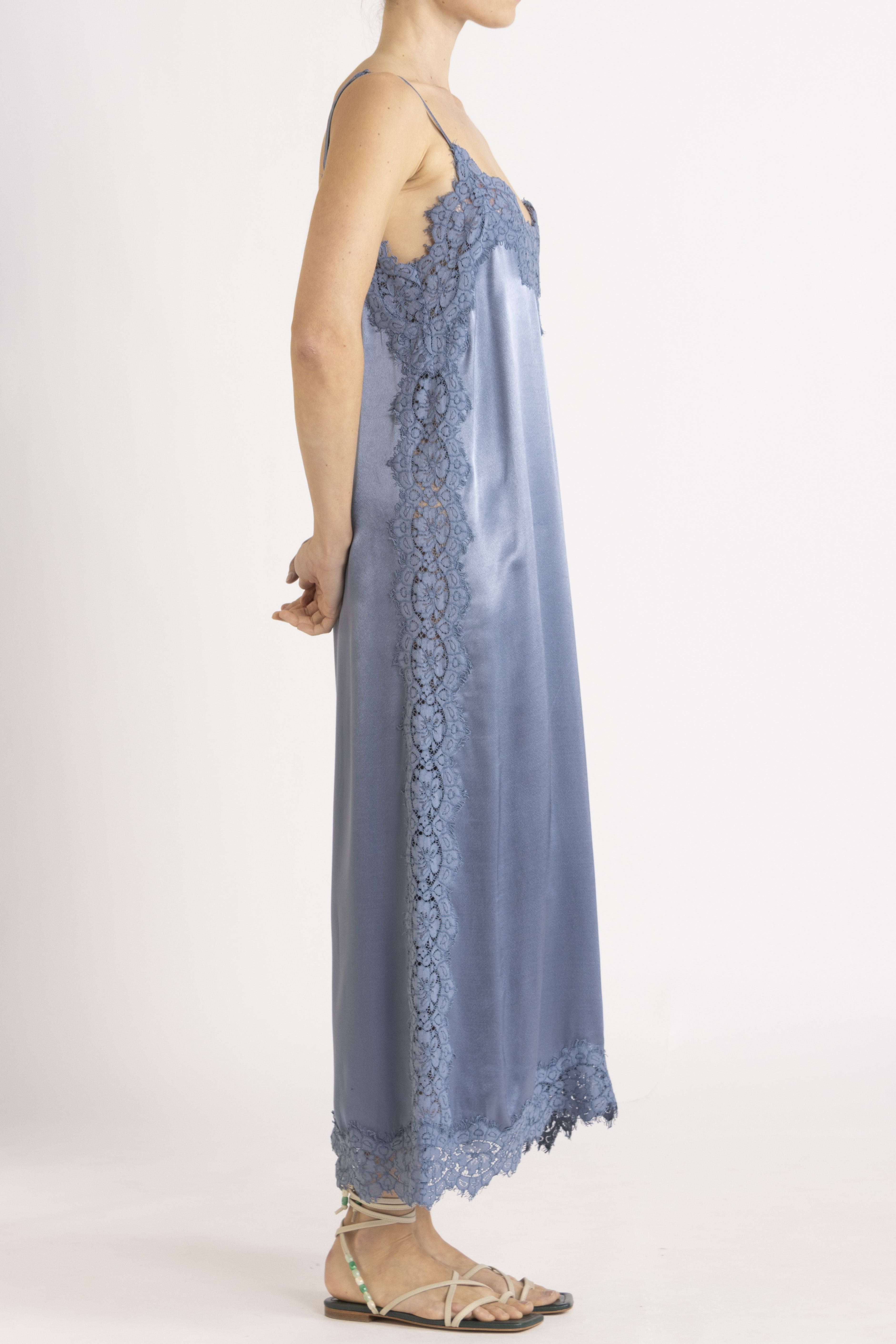 Lenny Satin Lace Slip Dress