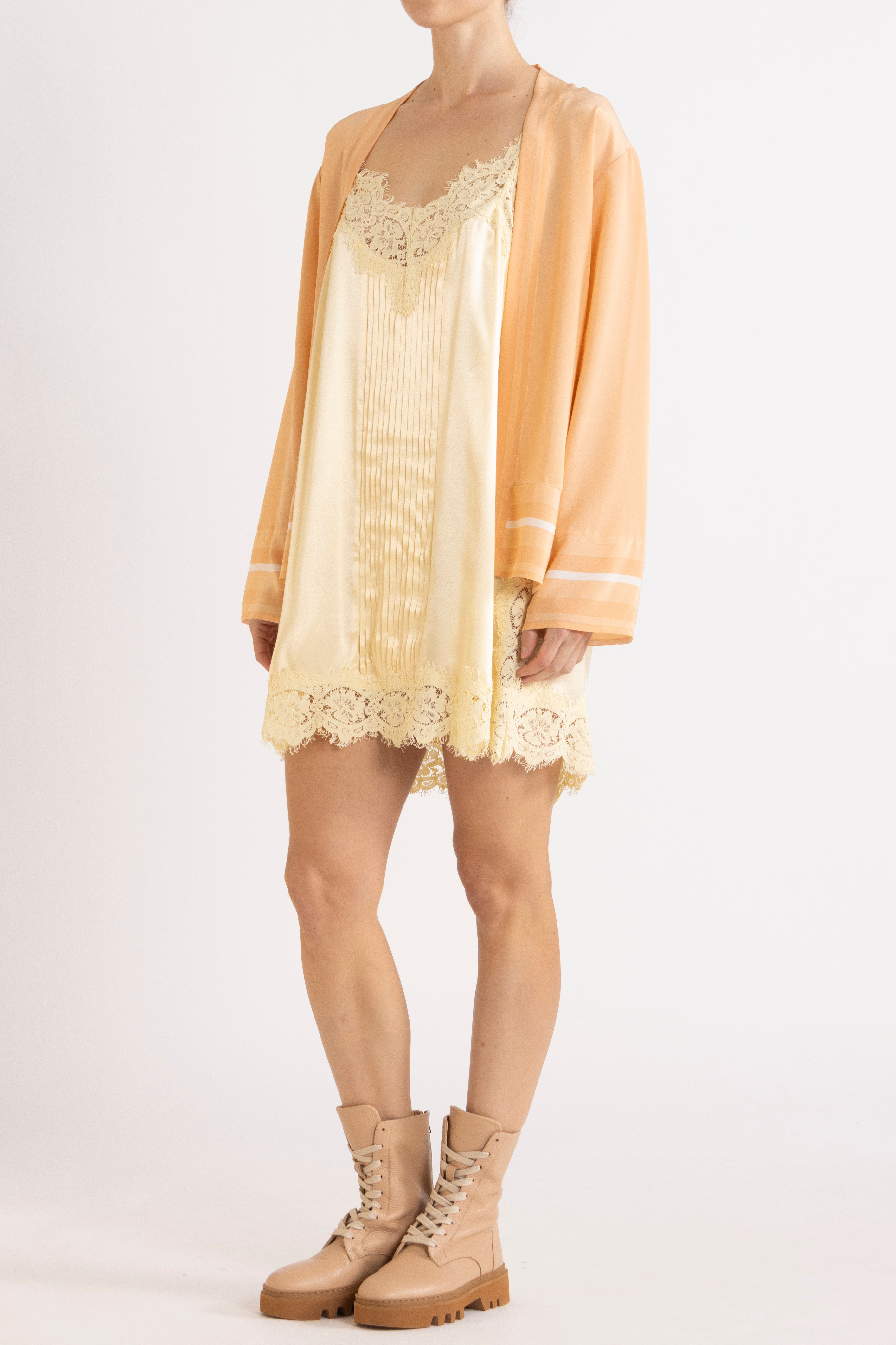 Lenny Satin Lace Short Slip Dress