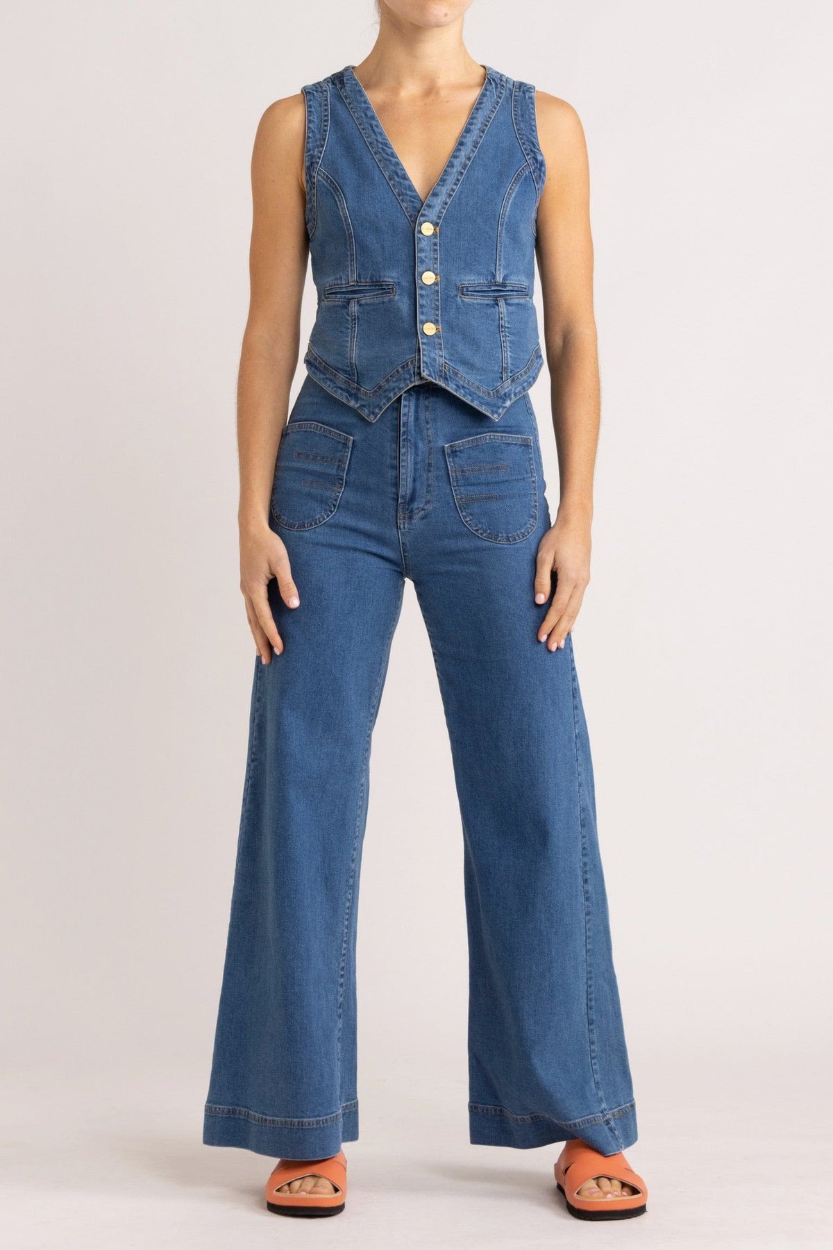 Raven High-Waisted Stretch Denim Short