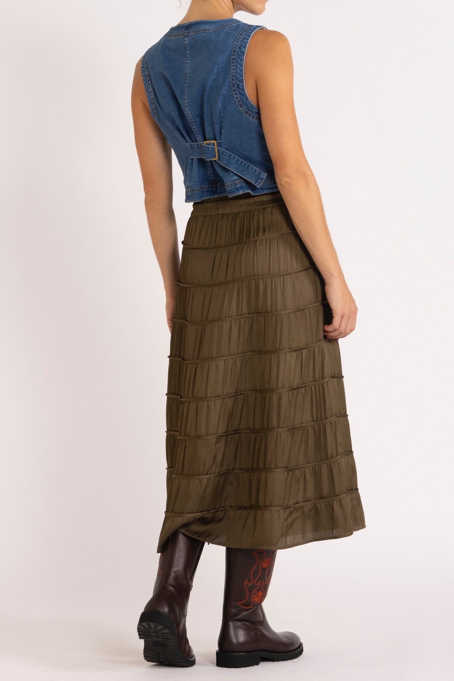 Olive Alina Tiered Skirt Back