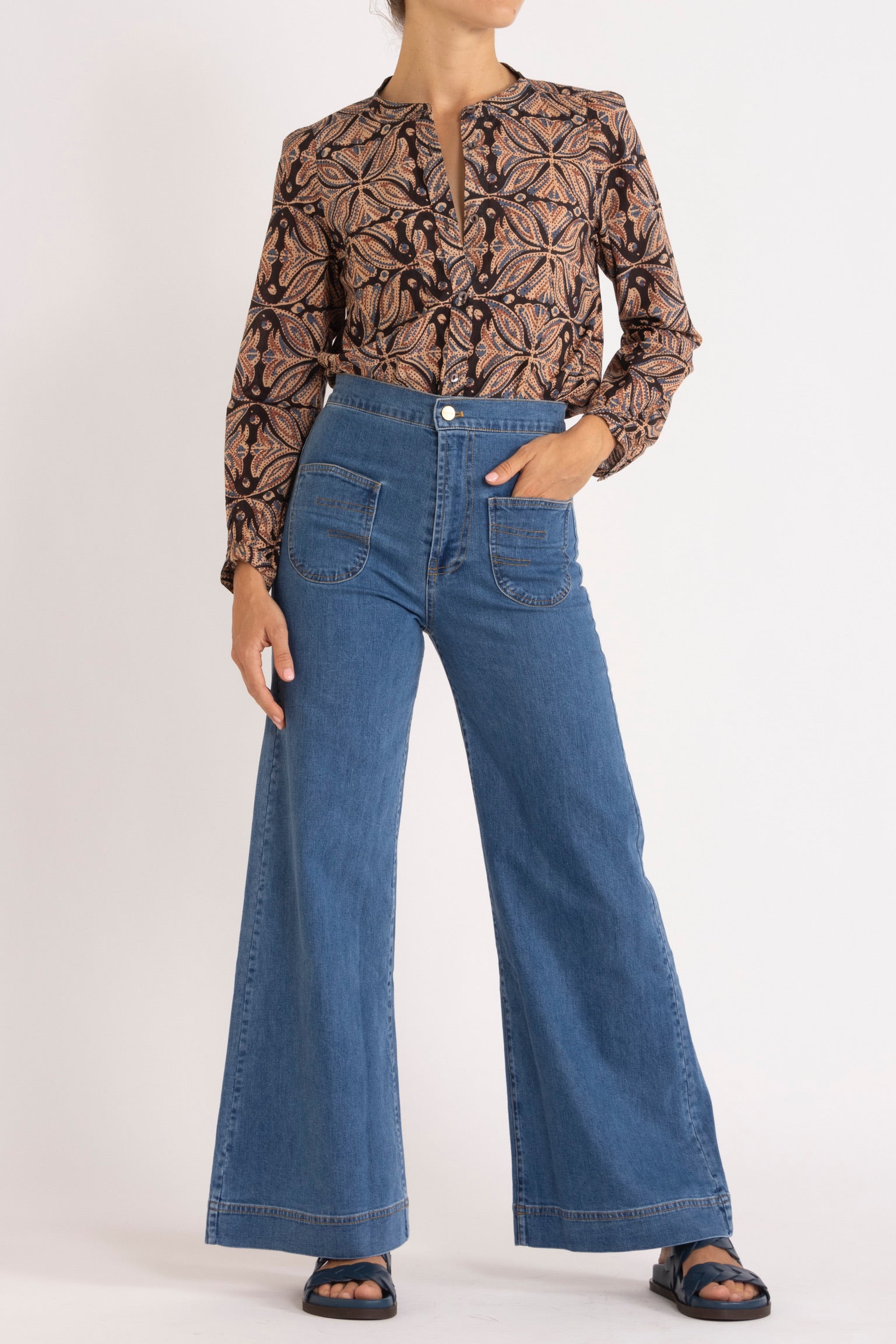 Saskia Printed Cotton Shirt