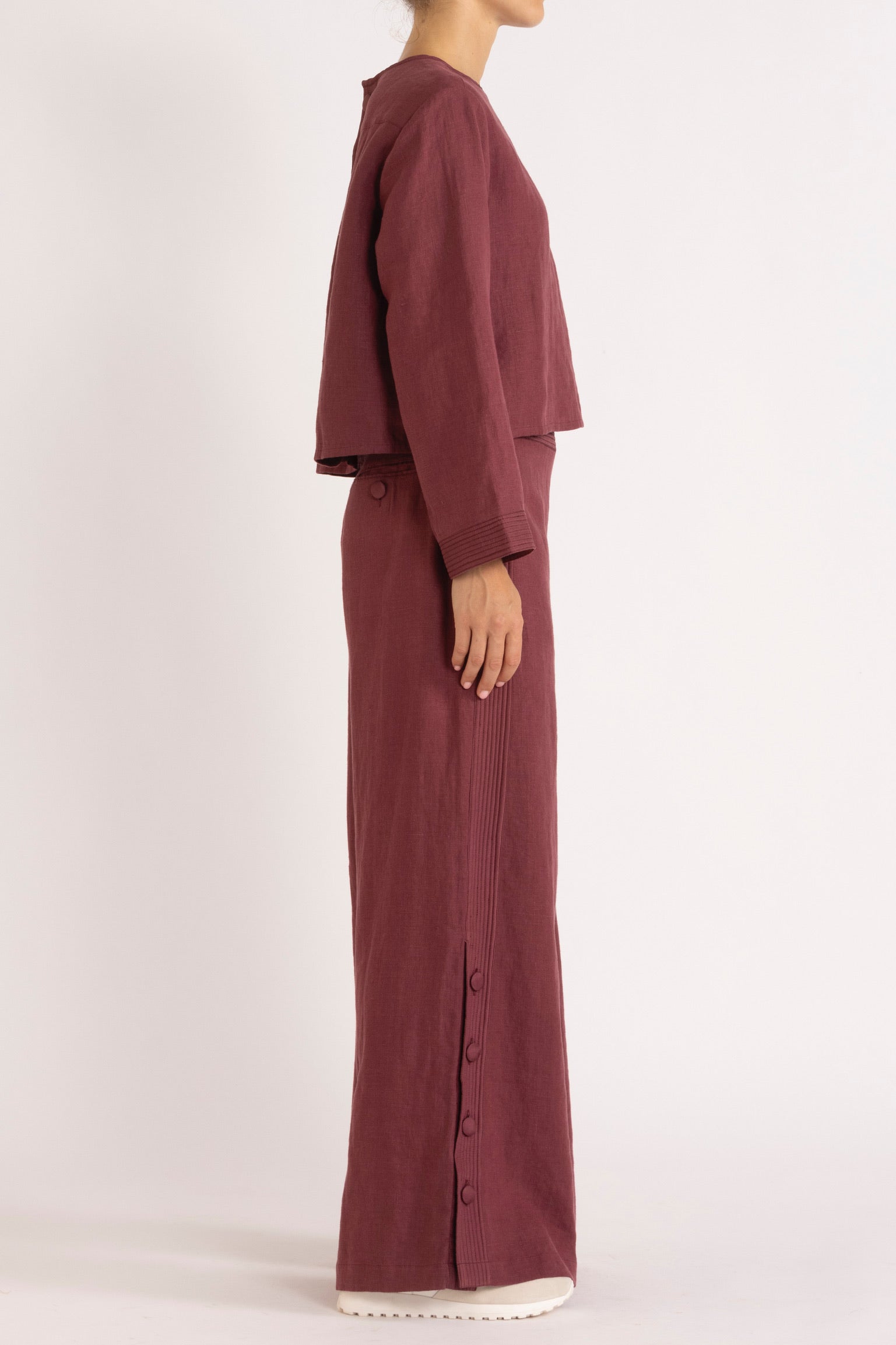 Clement Linen Long Sleeve Top