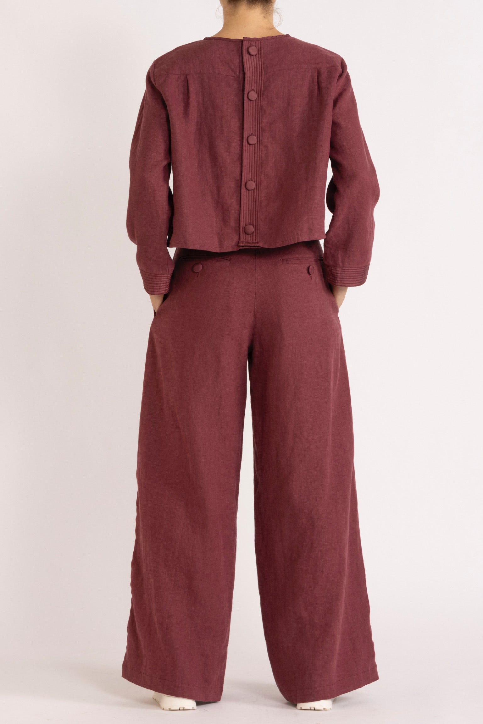 Clement Linen Long Sleeve Top