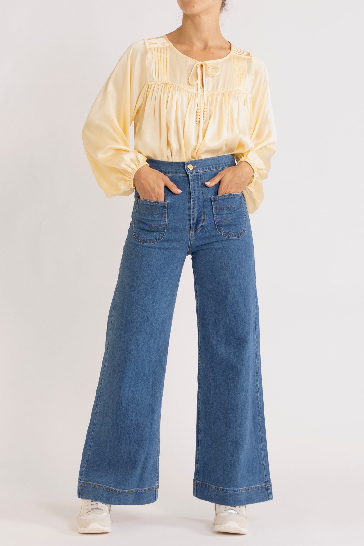 Tindra Silk Long Sleeve Top