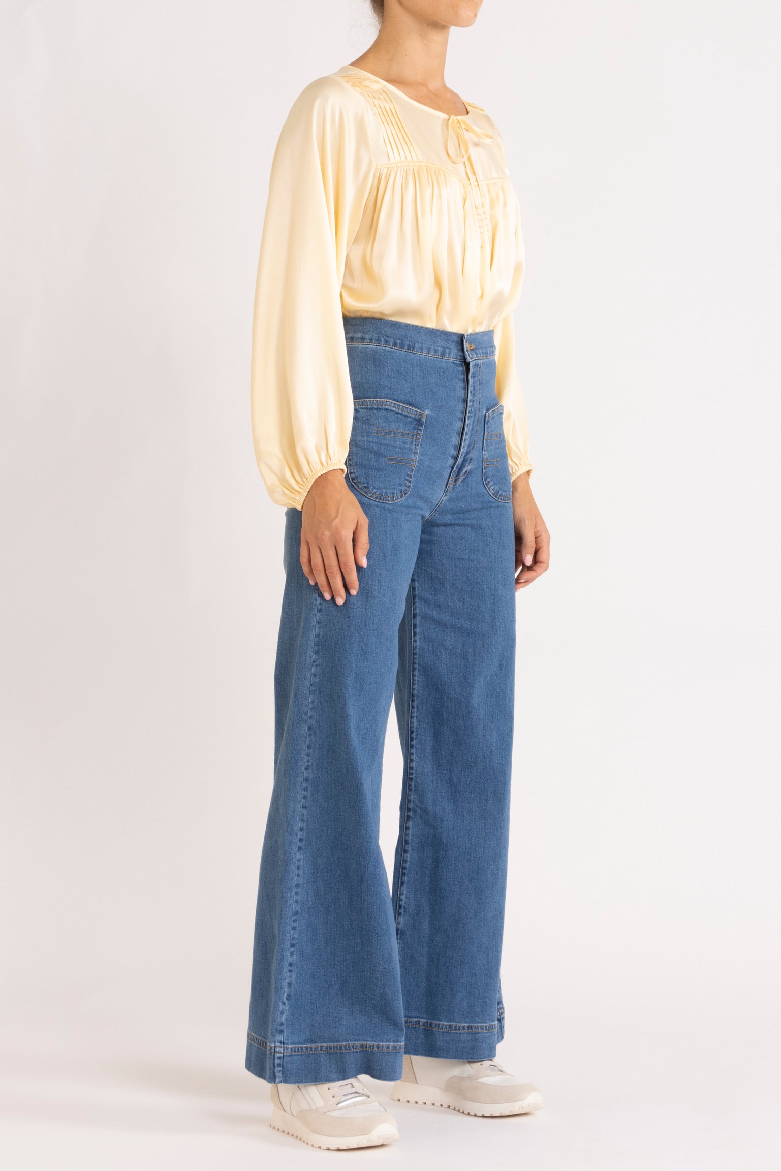 Tindra Silk Long Sleeve Top