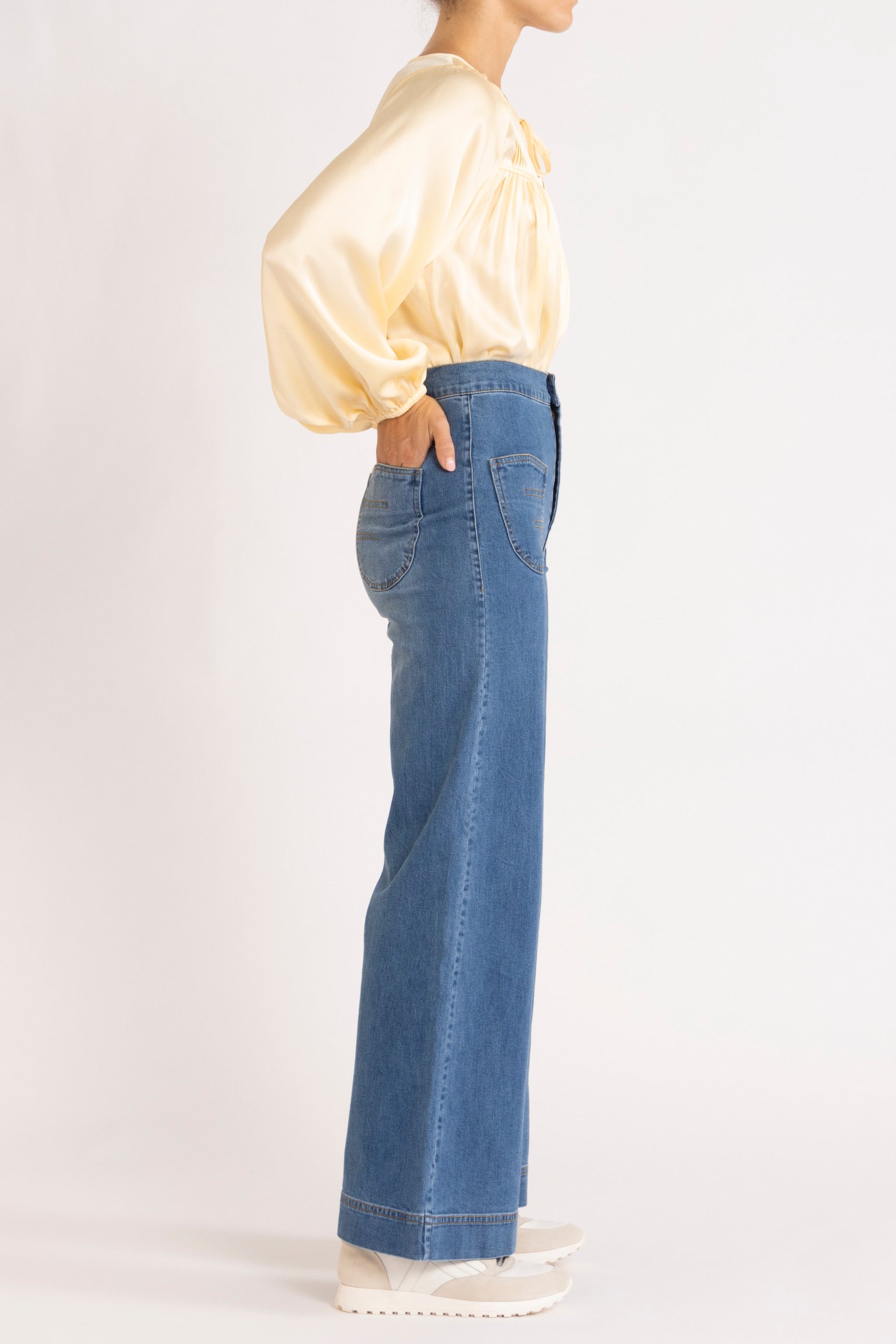 Tindra Silk Long Sleeve Top
