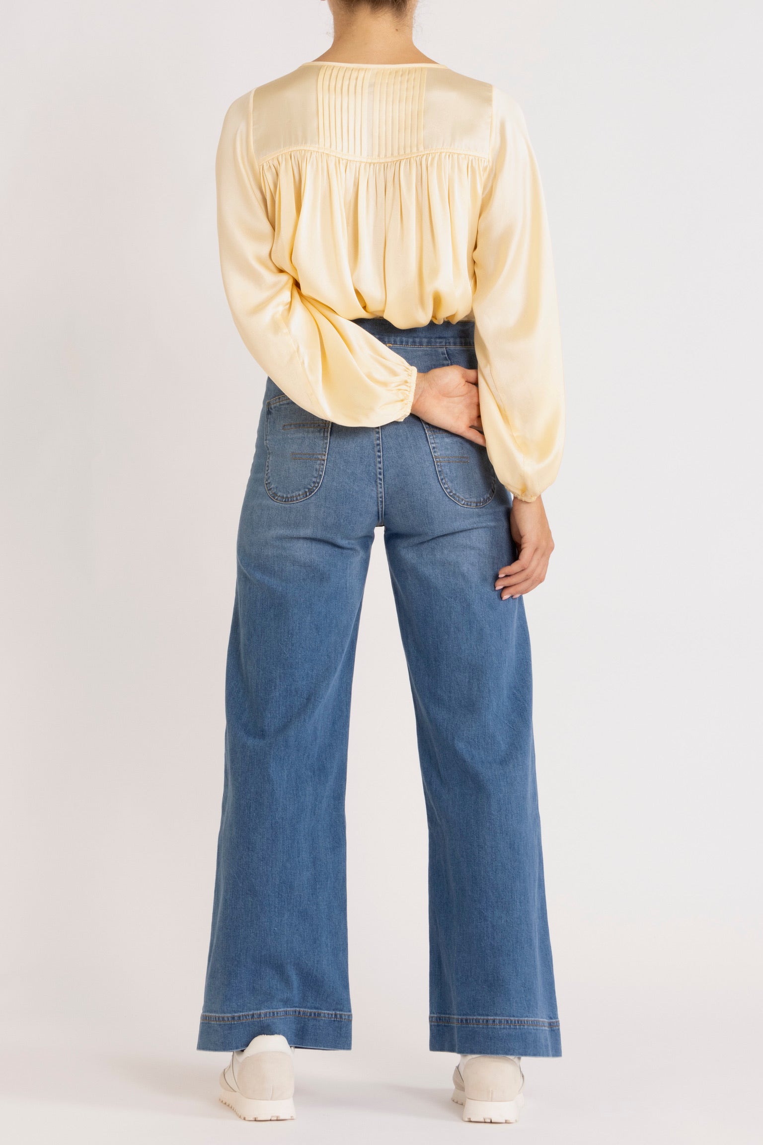 Tindra Silk Long Sleeve Top