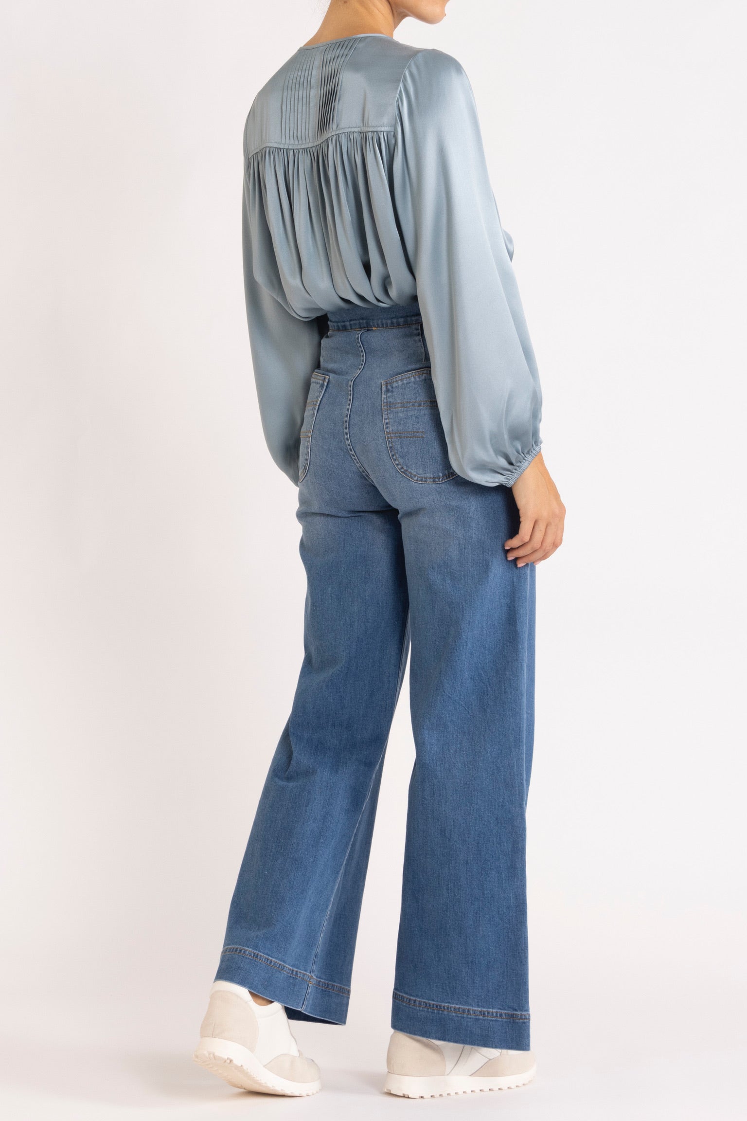 Tindra Silk Long Sleeve Top