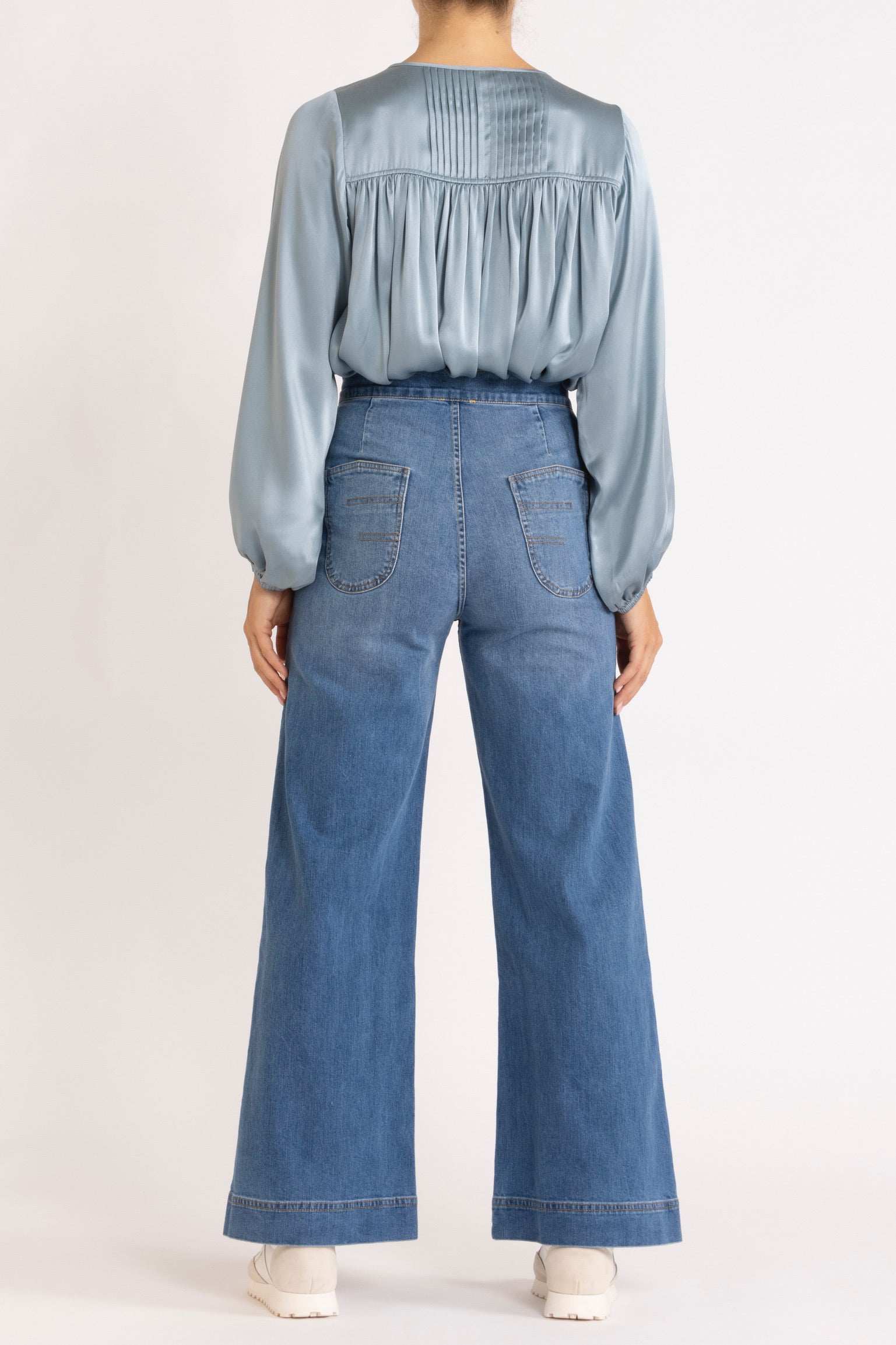 Tindra Silk Long Sleeve Top