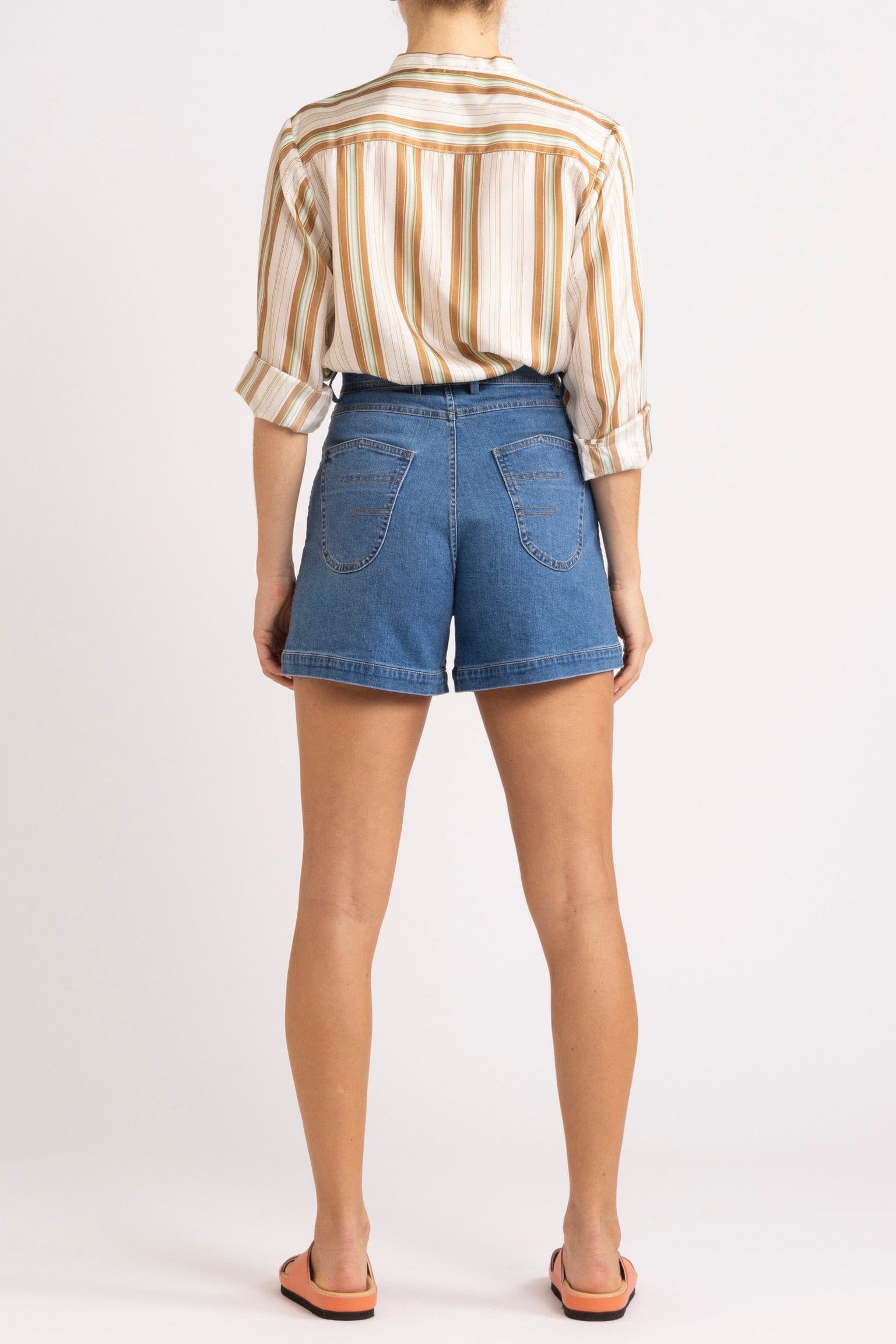 Mira Stripe Silk Shirt