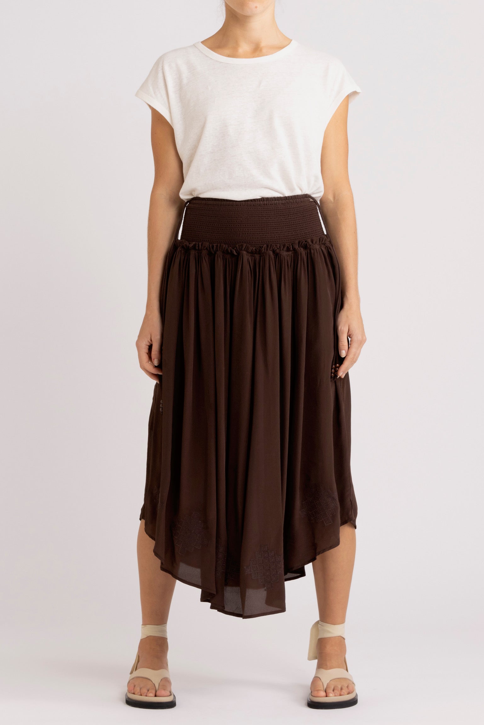 Nina Skirt with Shirred Waistband
