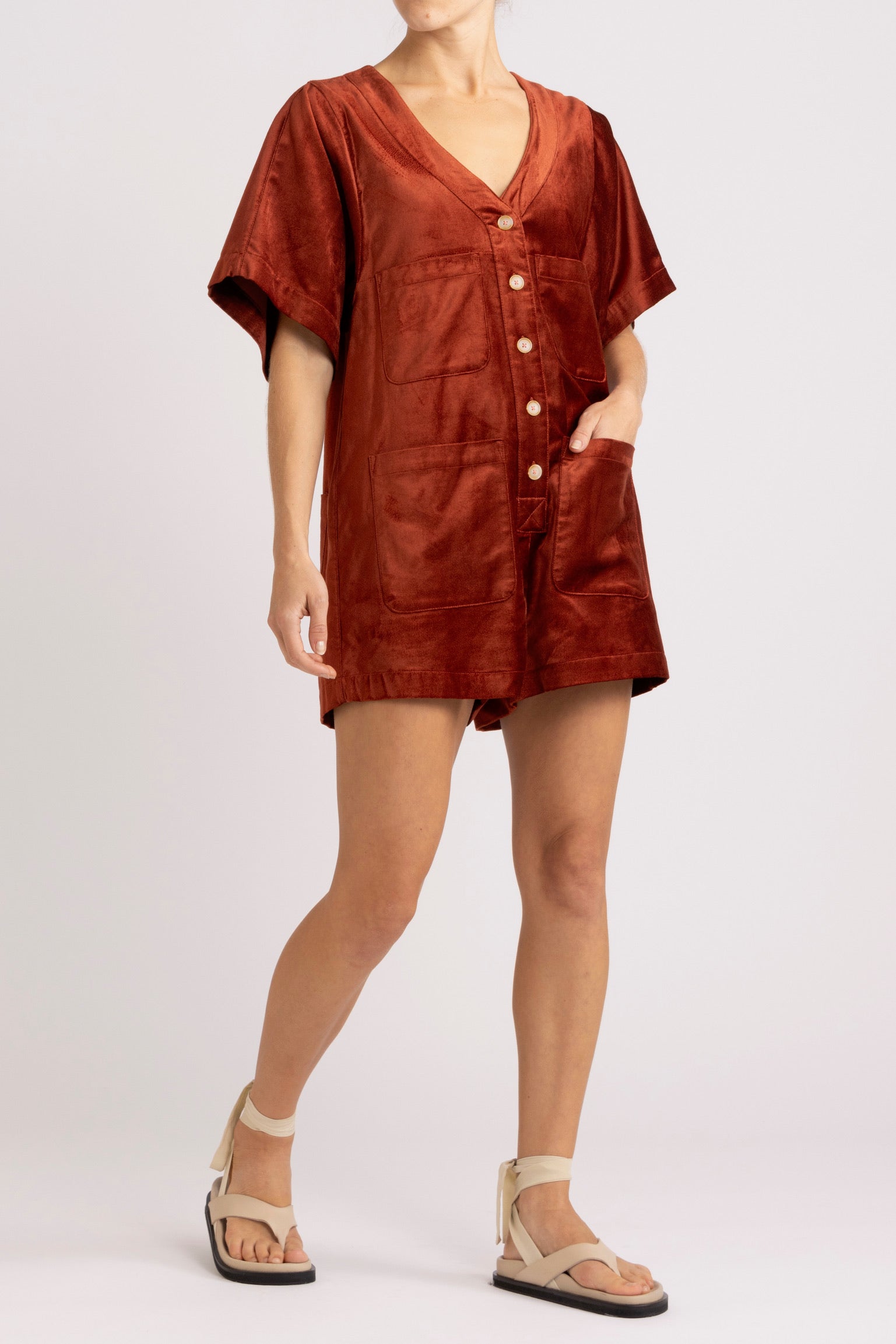 Royce Velvet Playsuit