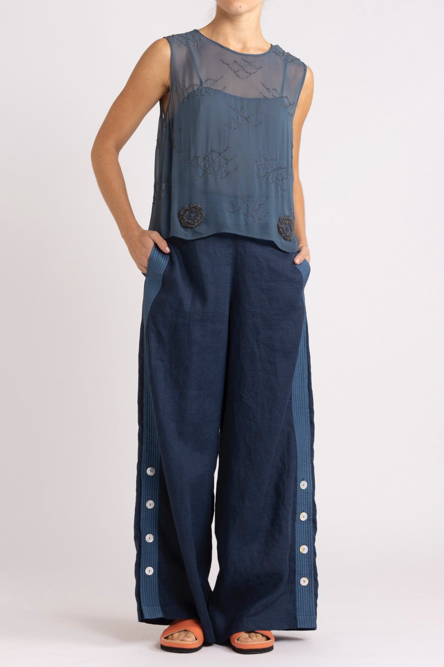 Darcy Beaded Chiffon Sleeveless Top