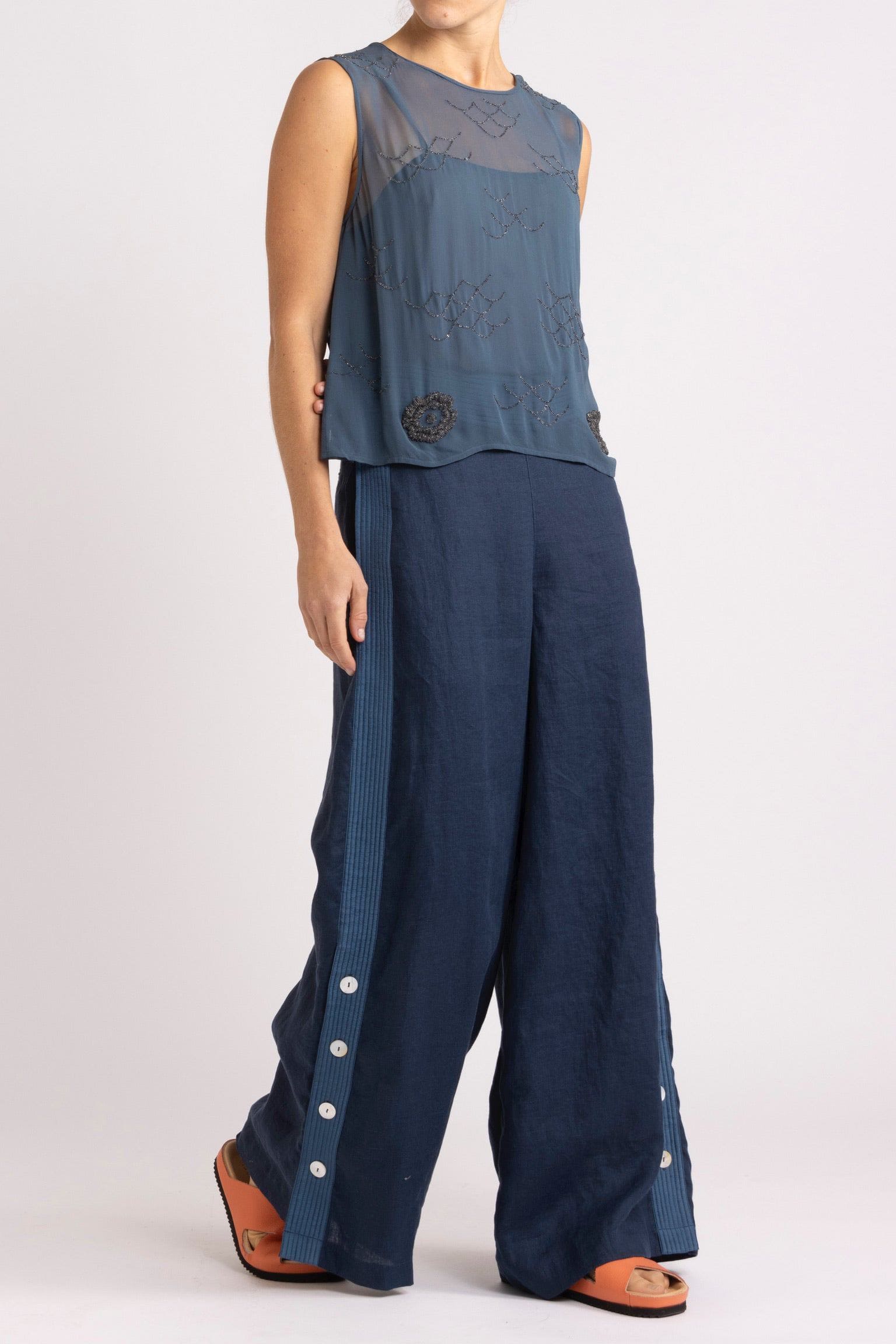 Darcy Beaded Chiffon Sleeveless Top
