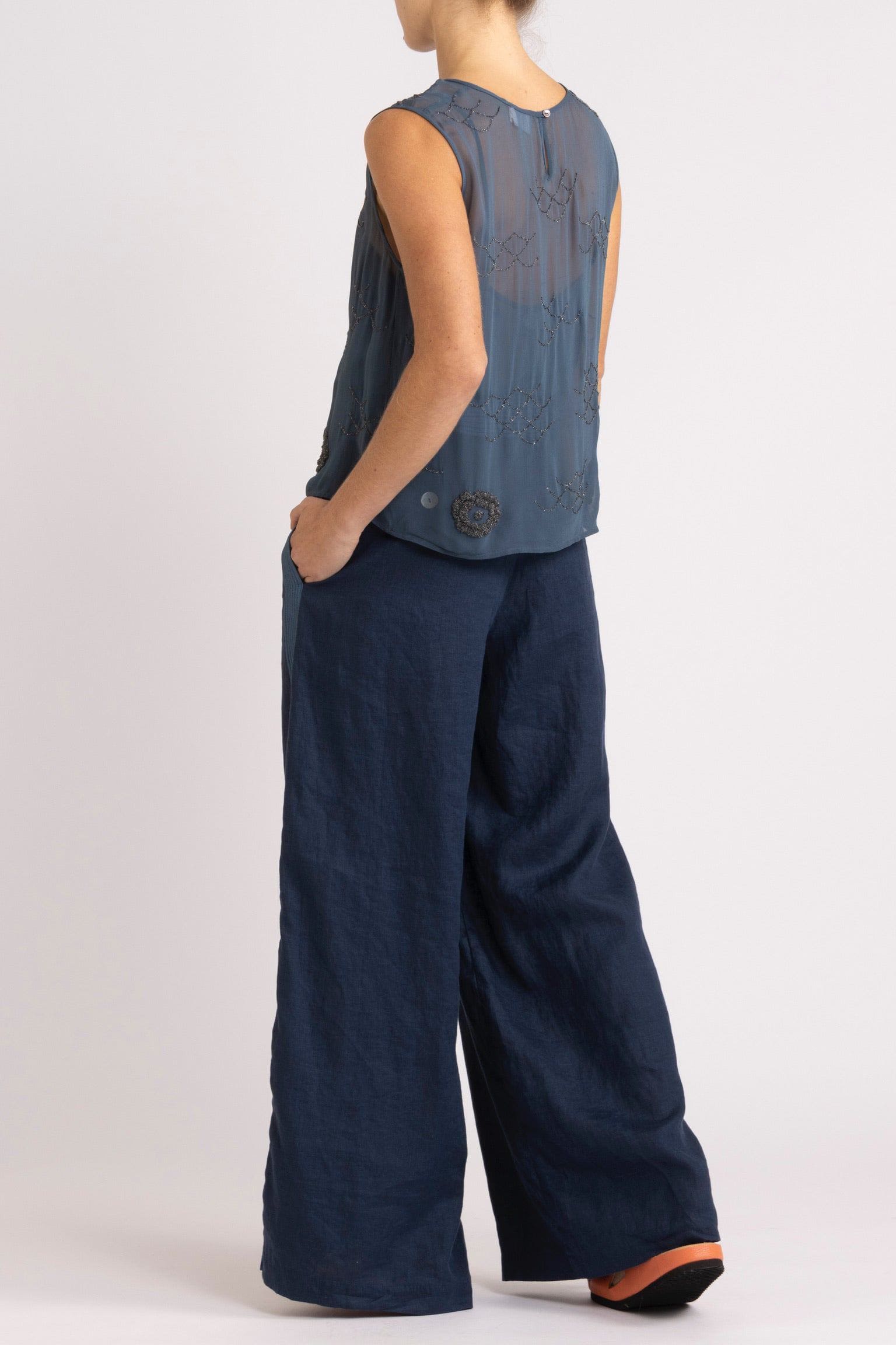 Darcy Beaded Chiffon Sleeveless Top
