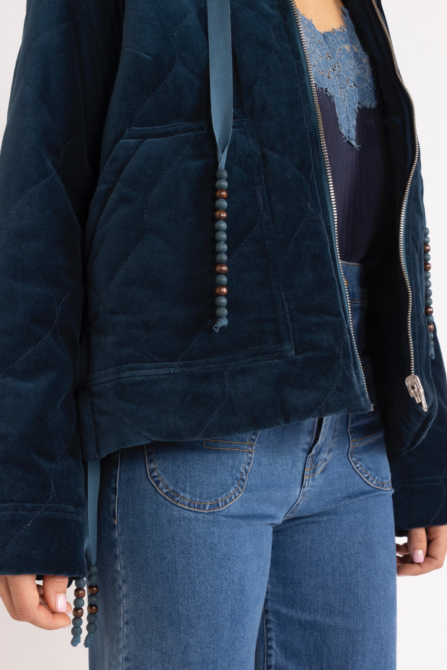 Belle Quilted Velvet Jacket