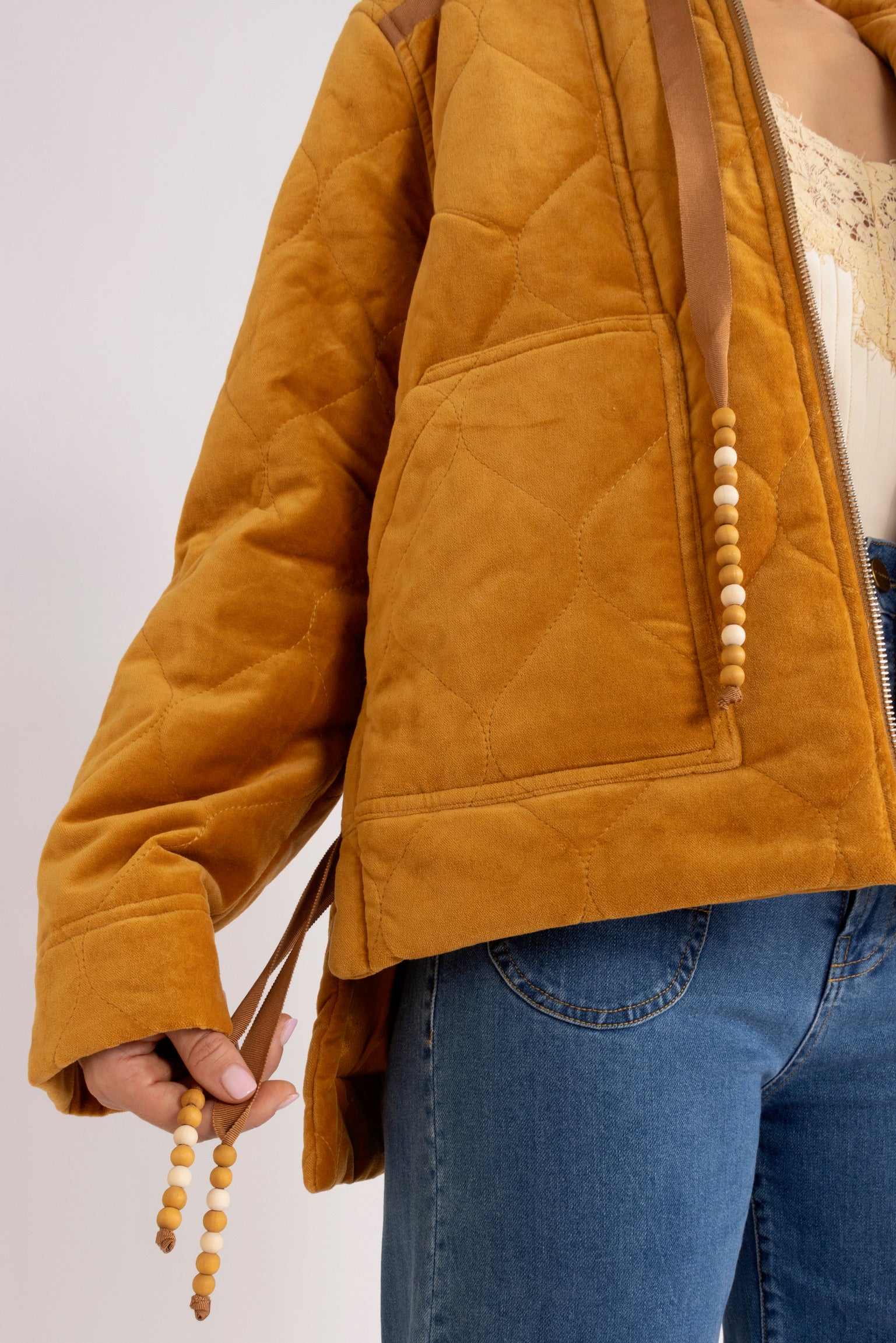 Belle Quilted Velvet Jacket