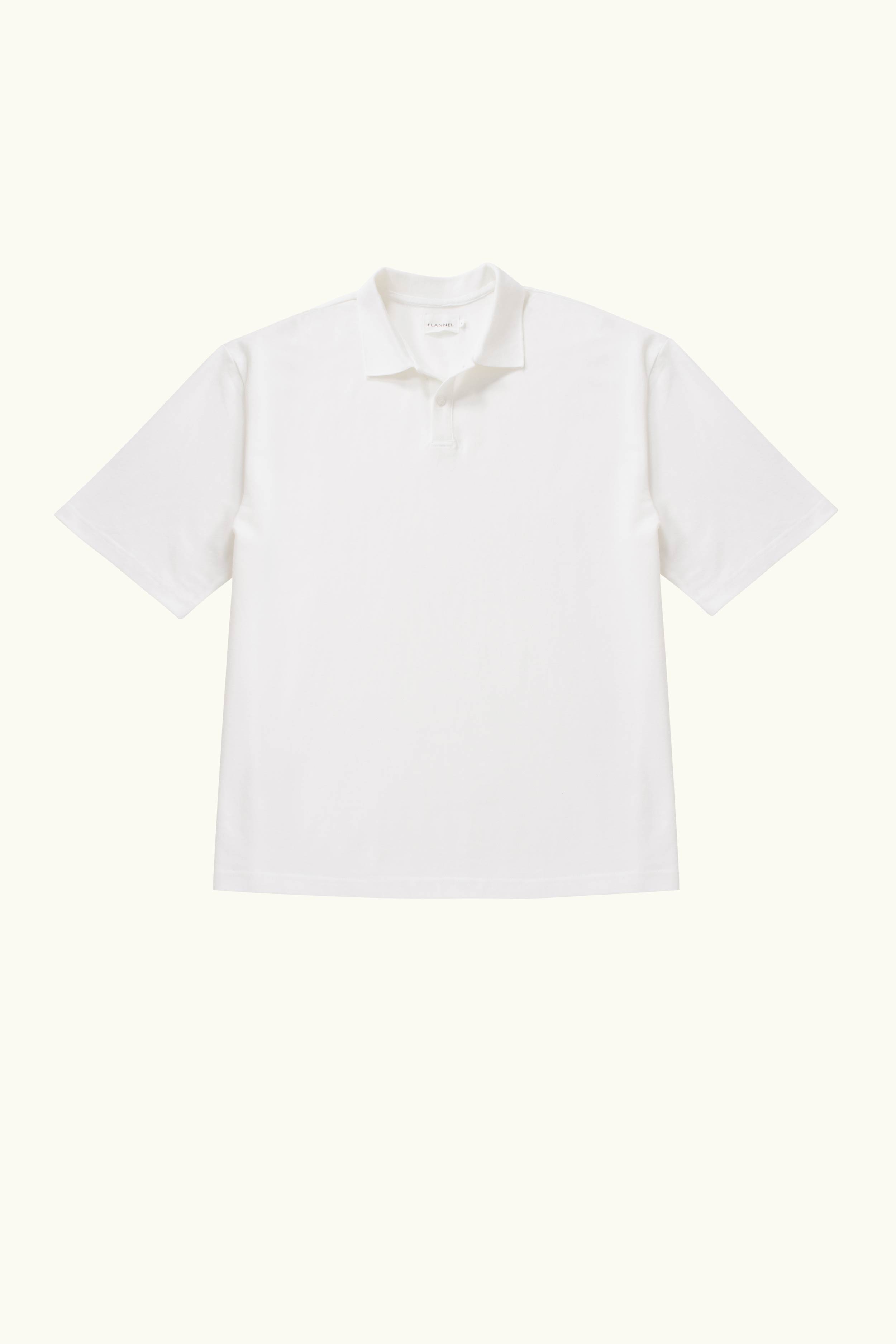 Kyoto Cotton Piquet Oversized Polo White