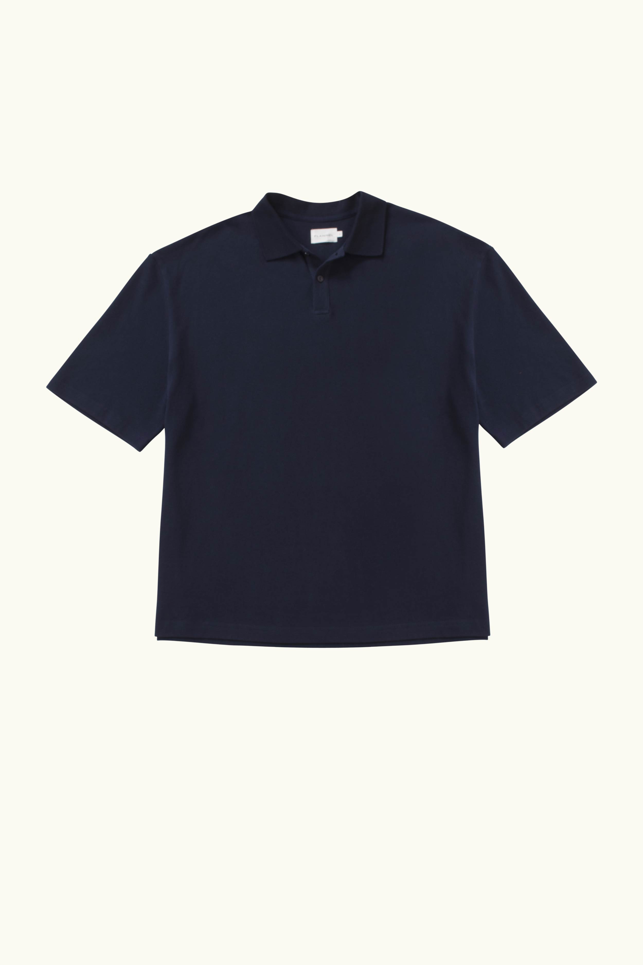 Kyoto Cotton Piquet Oversized Polo Navy