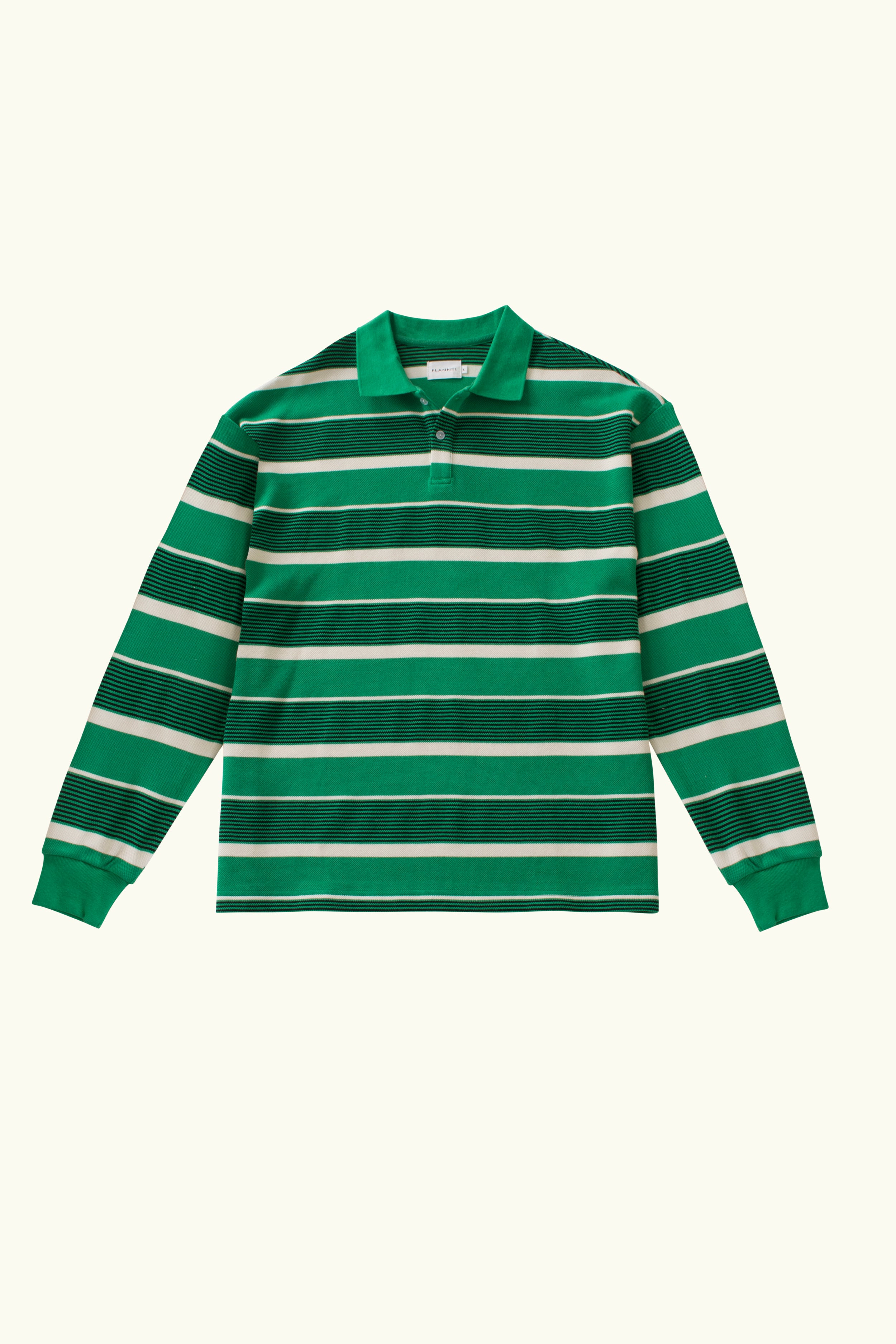 Kyoto Stripe Oversized Long Sleeve Polo