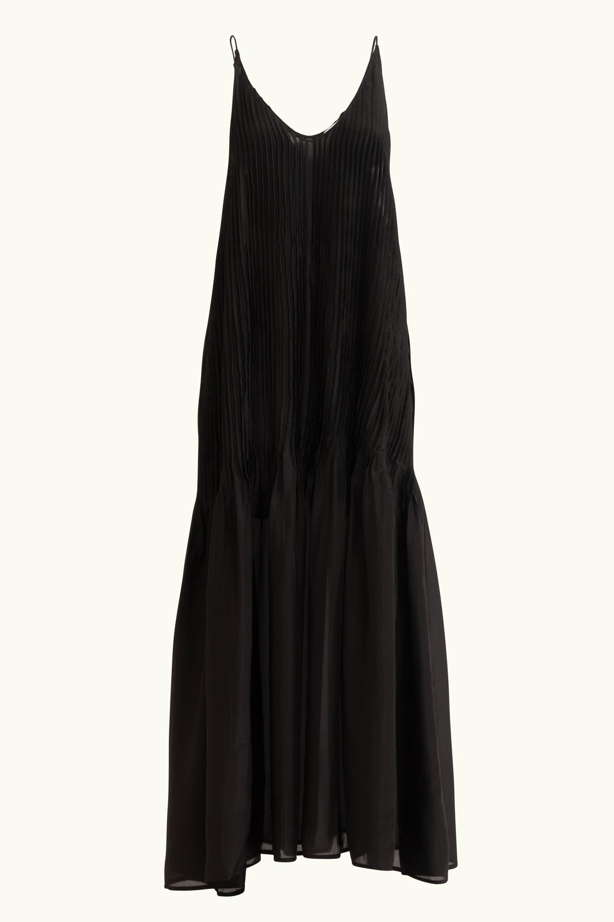 Lavinia Pleated Silk Maxi Dress