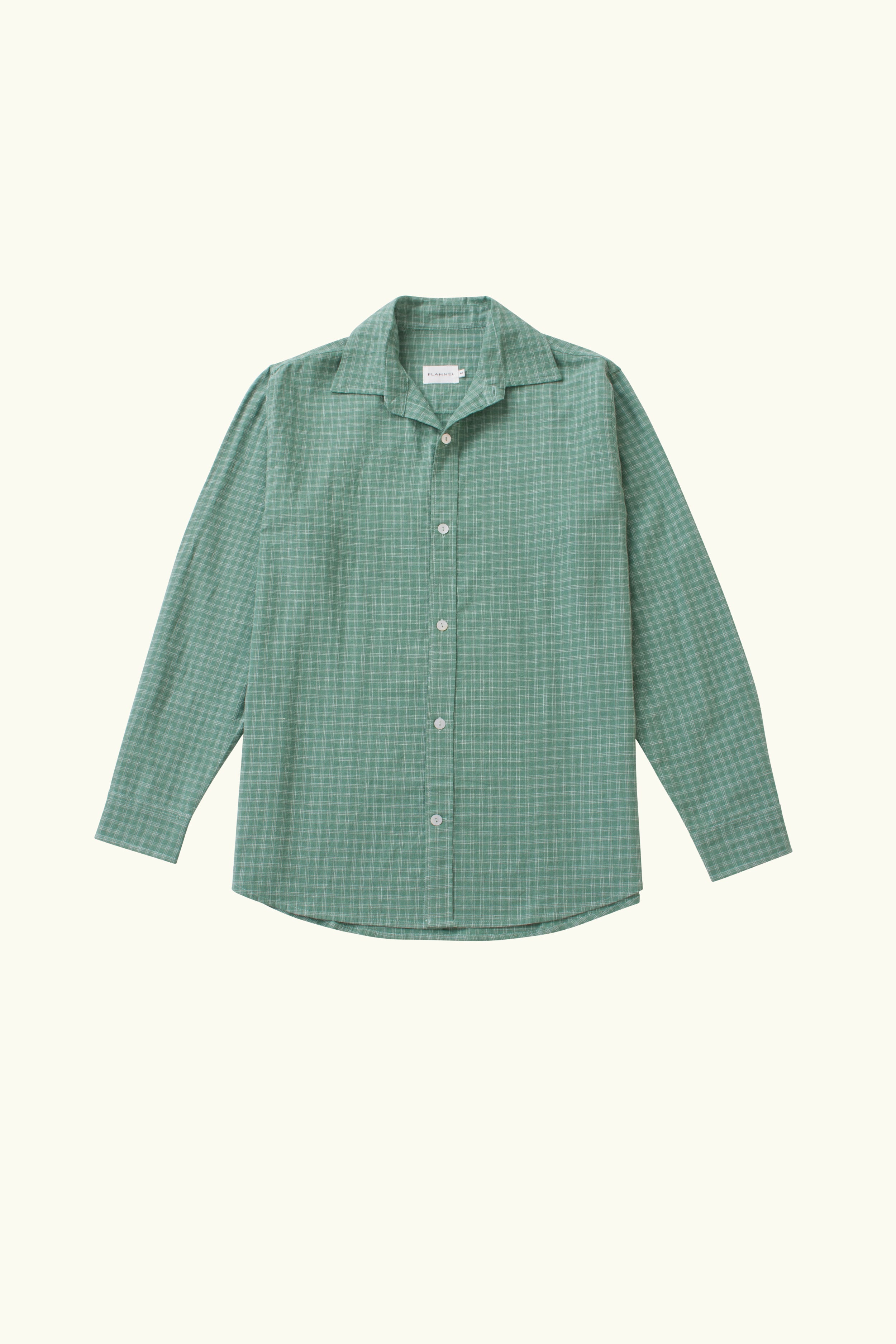 Lawrence Check Hemp Cotton Shirt