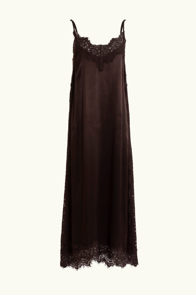 Lenny Satin Lace Slip Dress