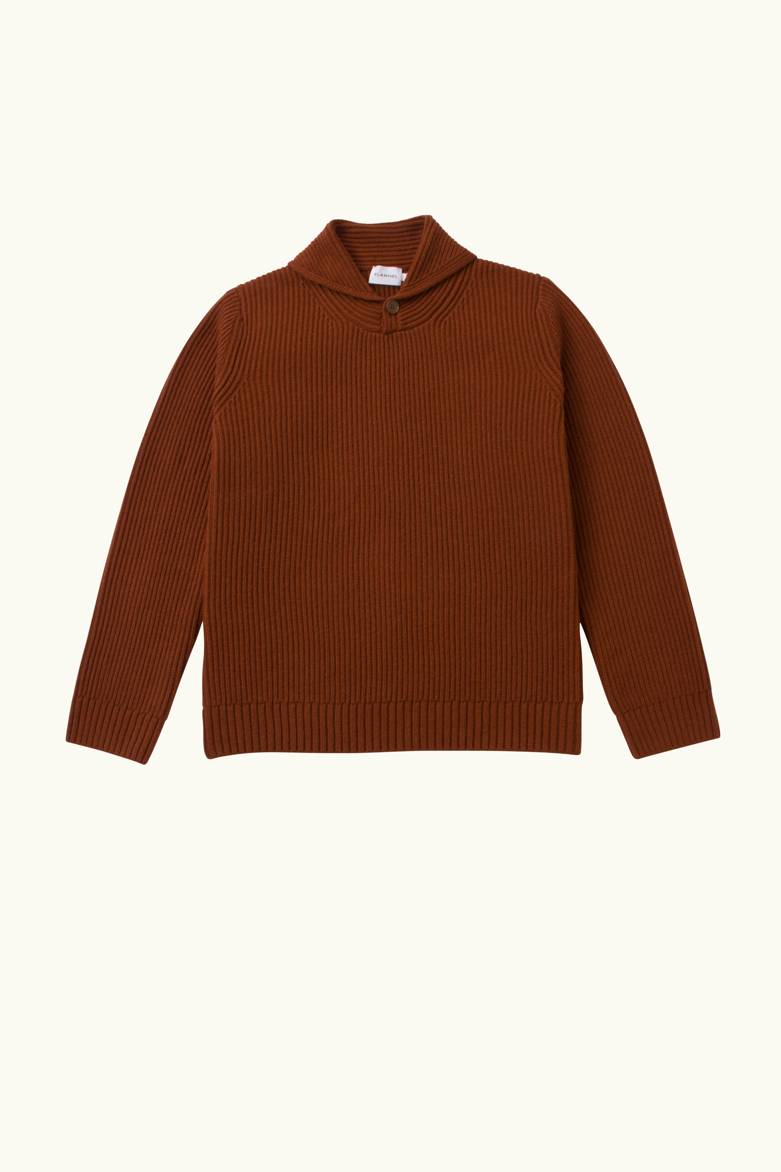 Marcus Wool-Cashmere Shawl Crew Sweater
