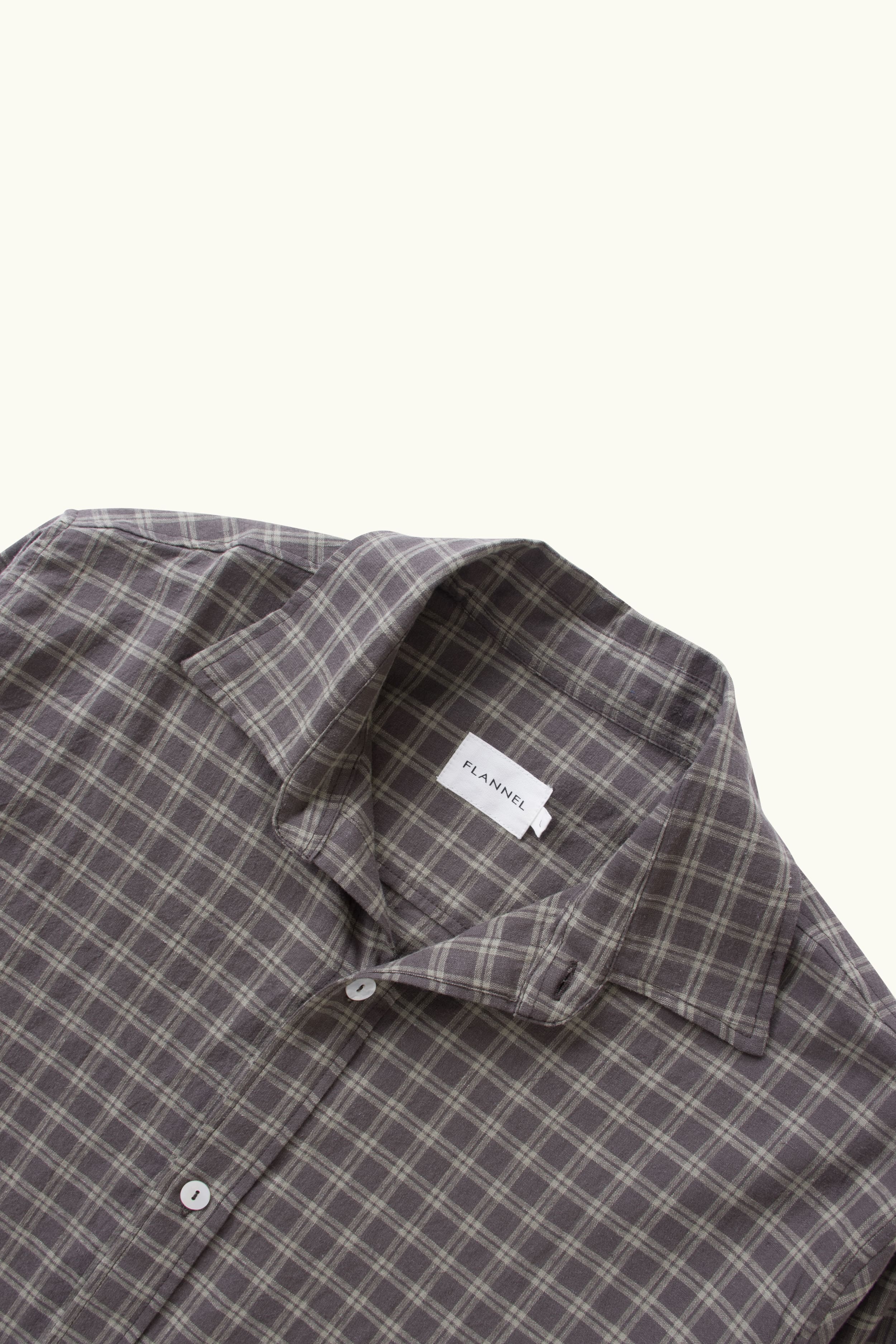 Nikolas Check Hemp Cotton Shirt | FLANNEL