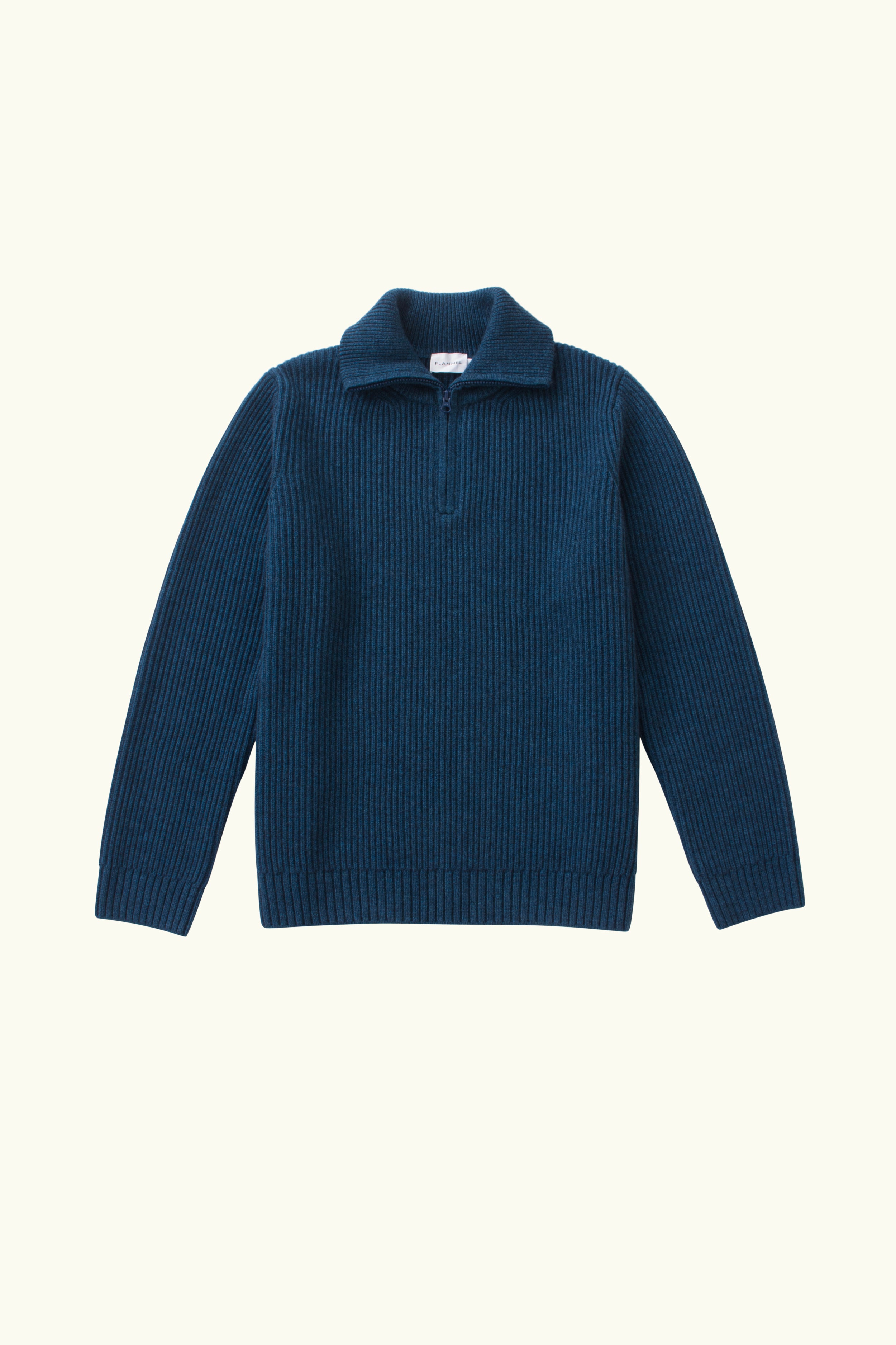 Port Wool-Cashmere Quarter Zip Crew