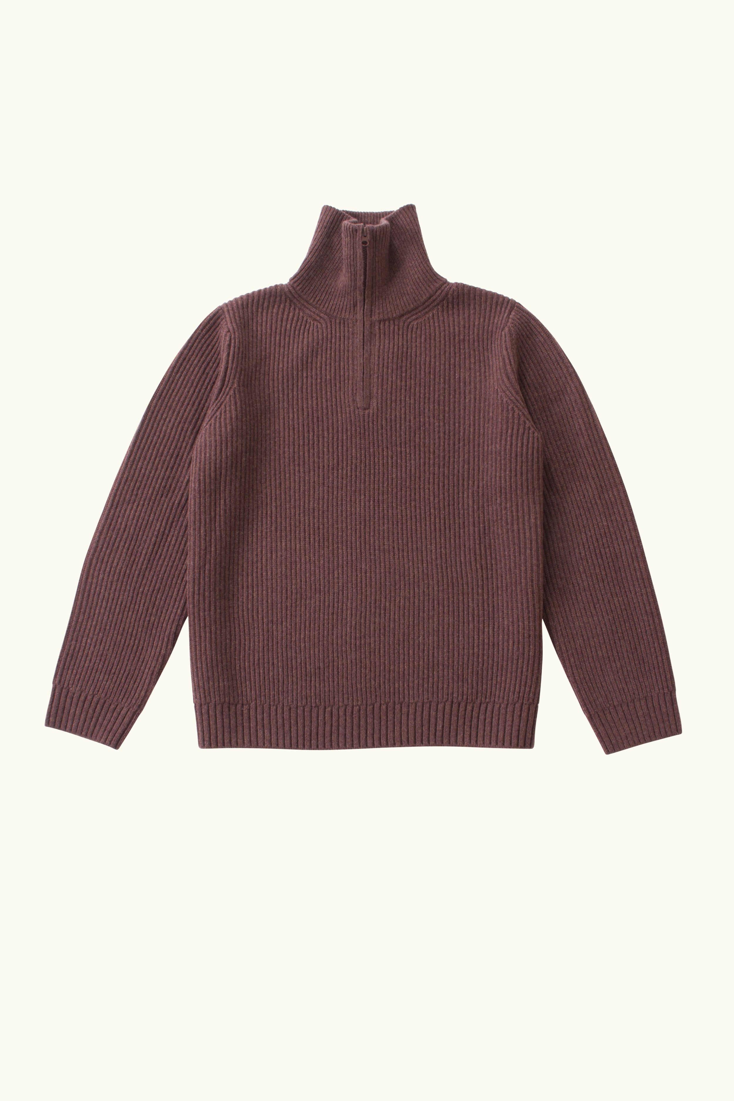 Port Wool-Cashmere Quarter Zip Crew