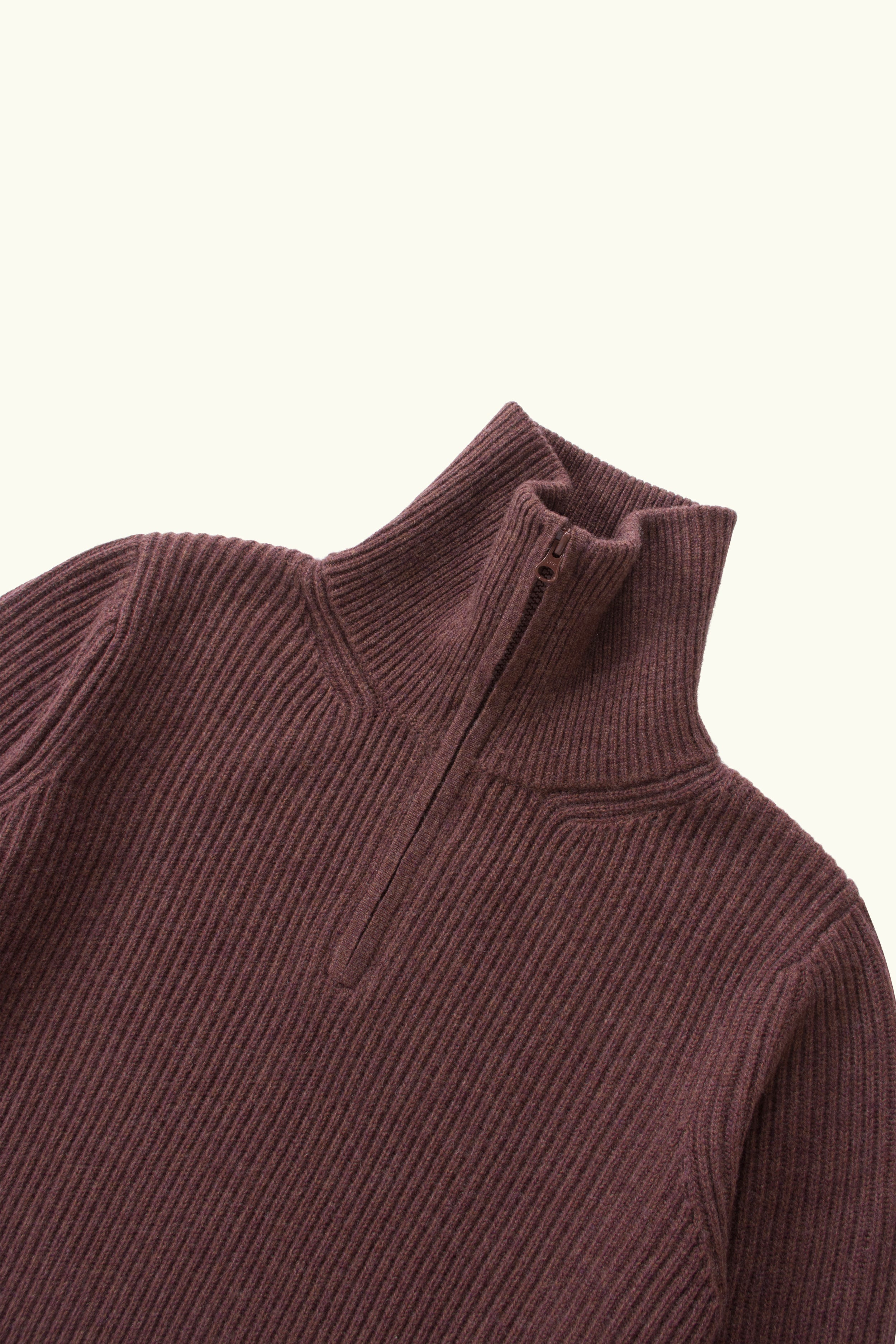 Port Wool-Cashmere Quarter Zip Crew