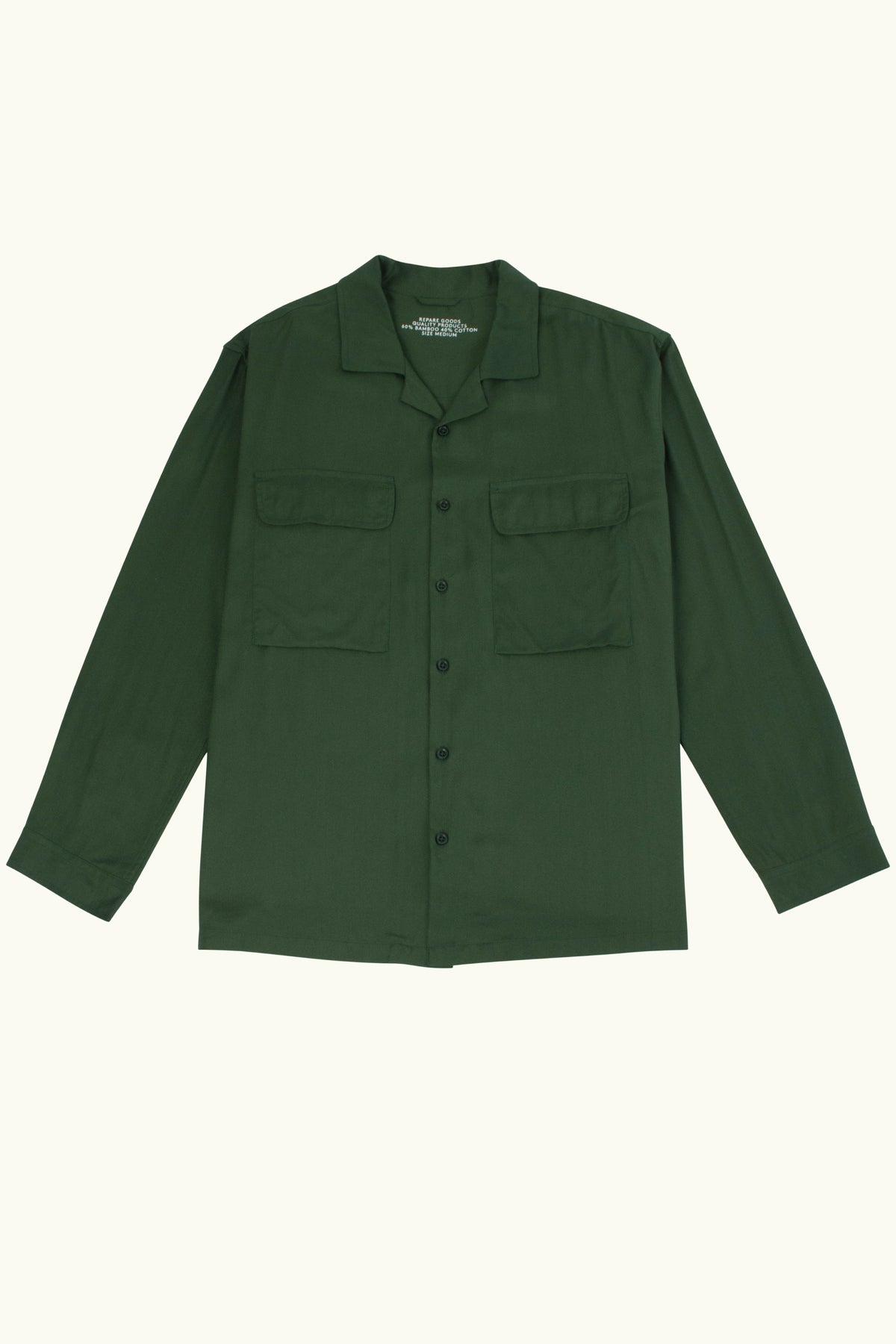 Repare Goods Long Sleeve Camp Collar Shirt