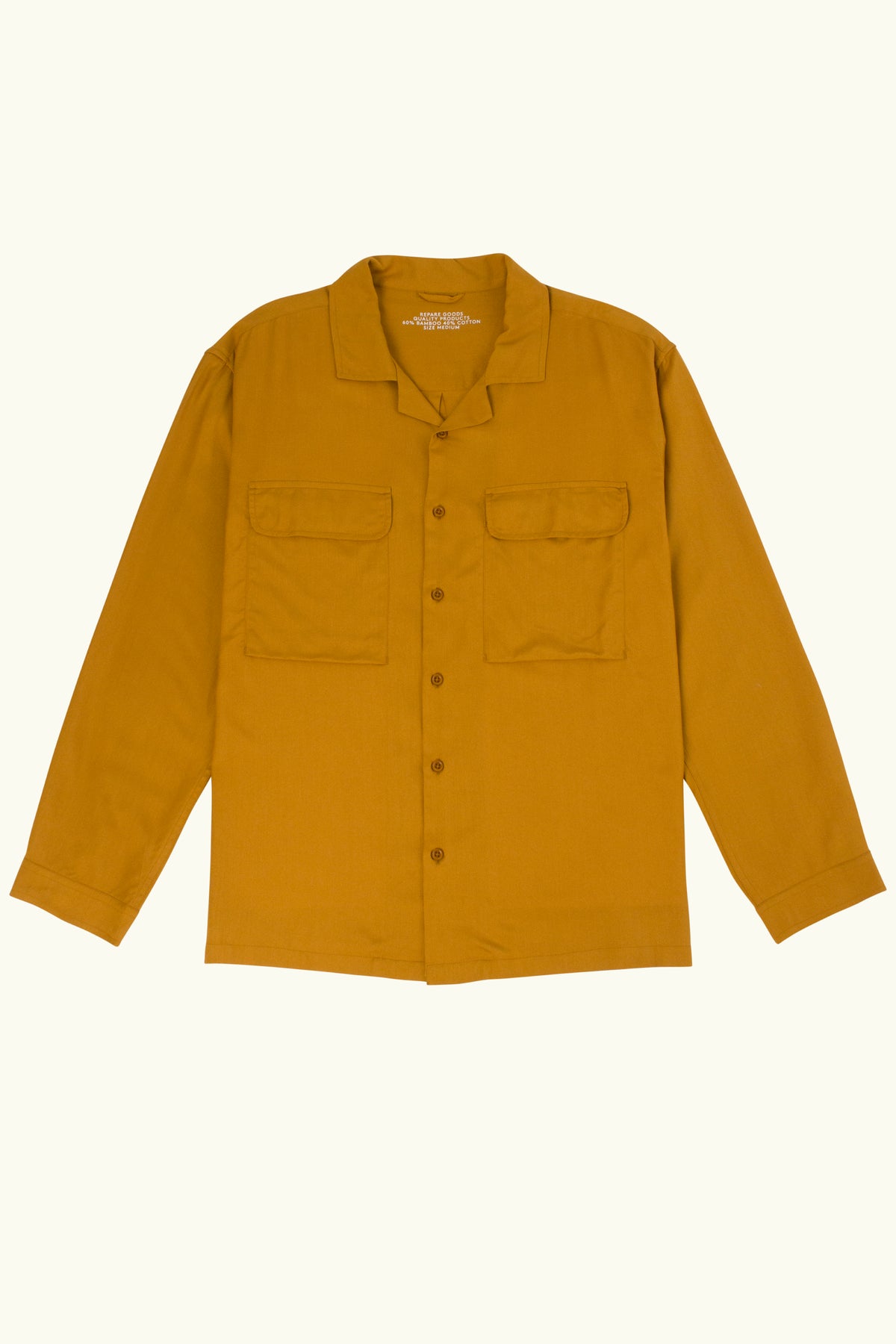 Repare Goods Long Sleeve Camp Collar Shirt