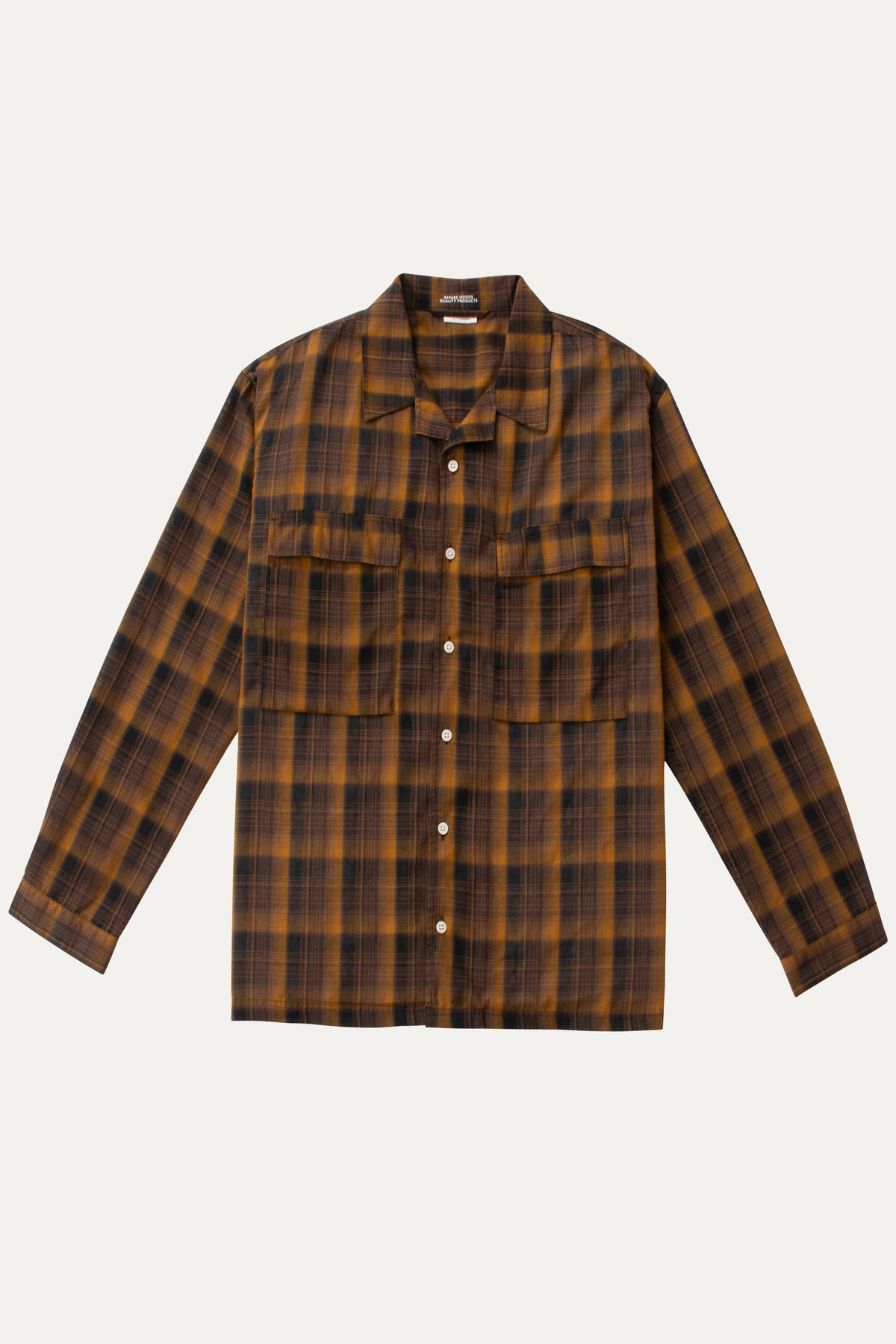 Repare Goods Long Sleeve Camp Collar Shirt