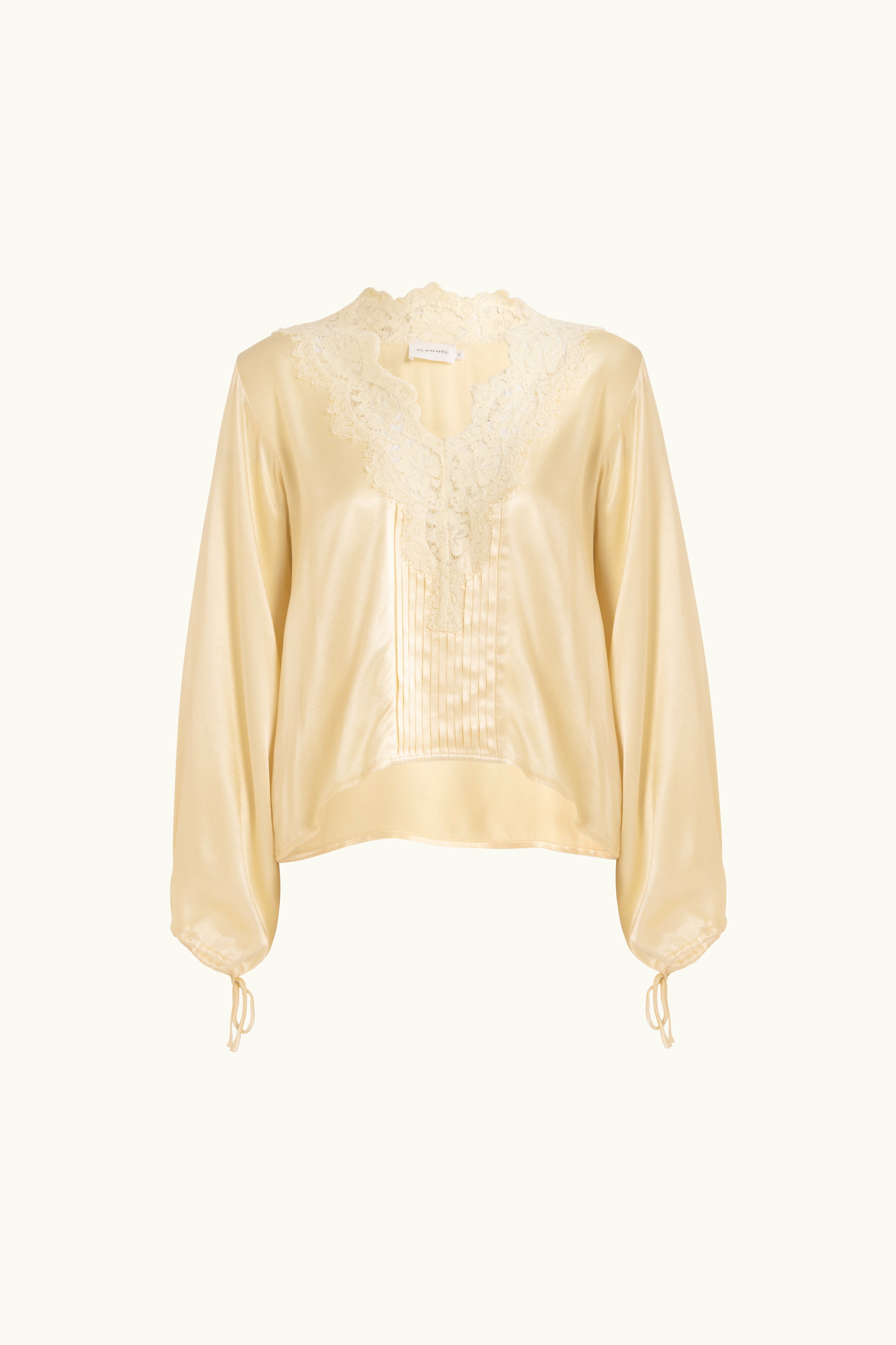 Lenny Satin Lace Long Sleeve Top