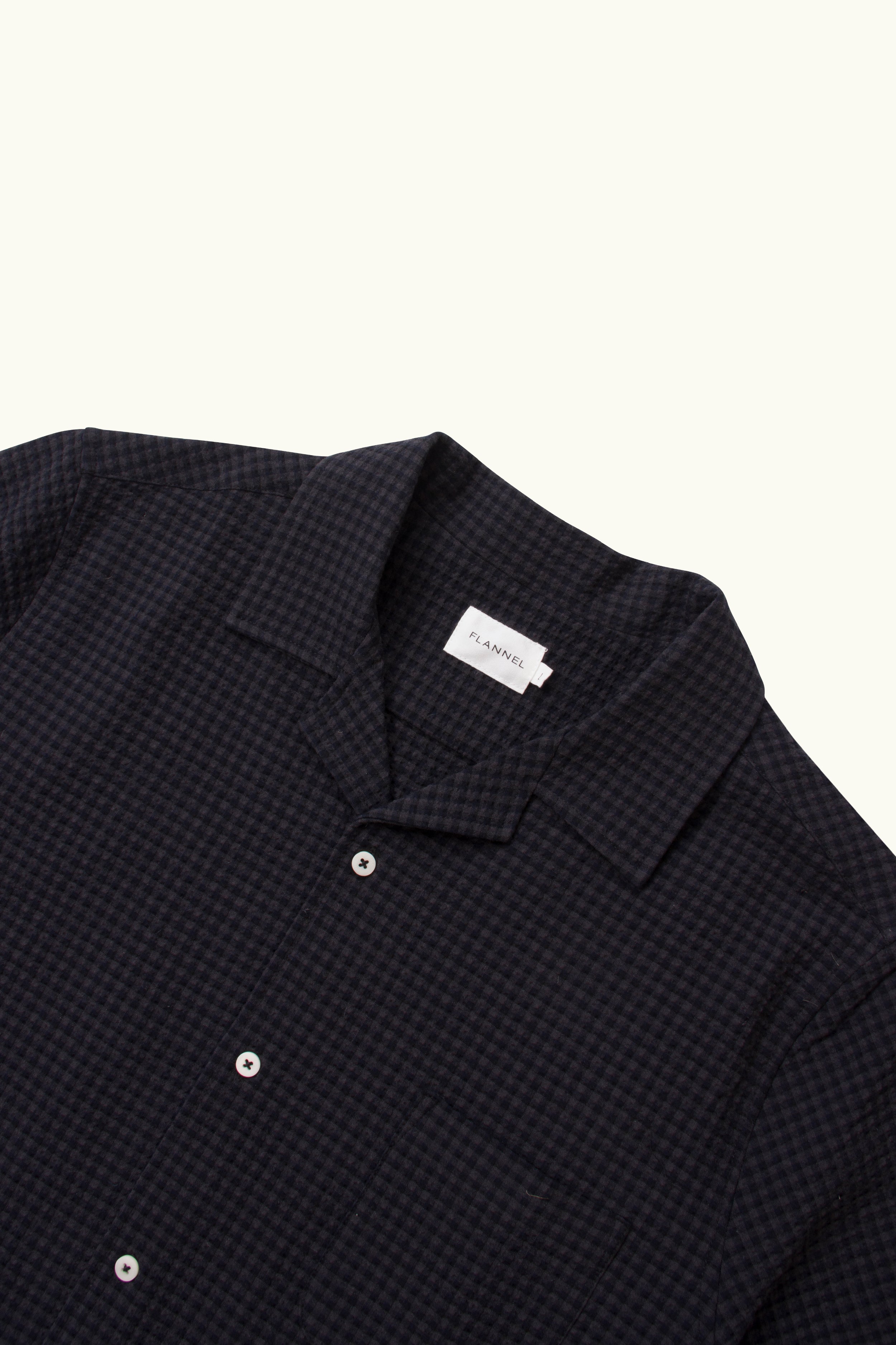Monty Check Wool-Blend Short Sleeve Shirt