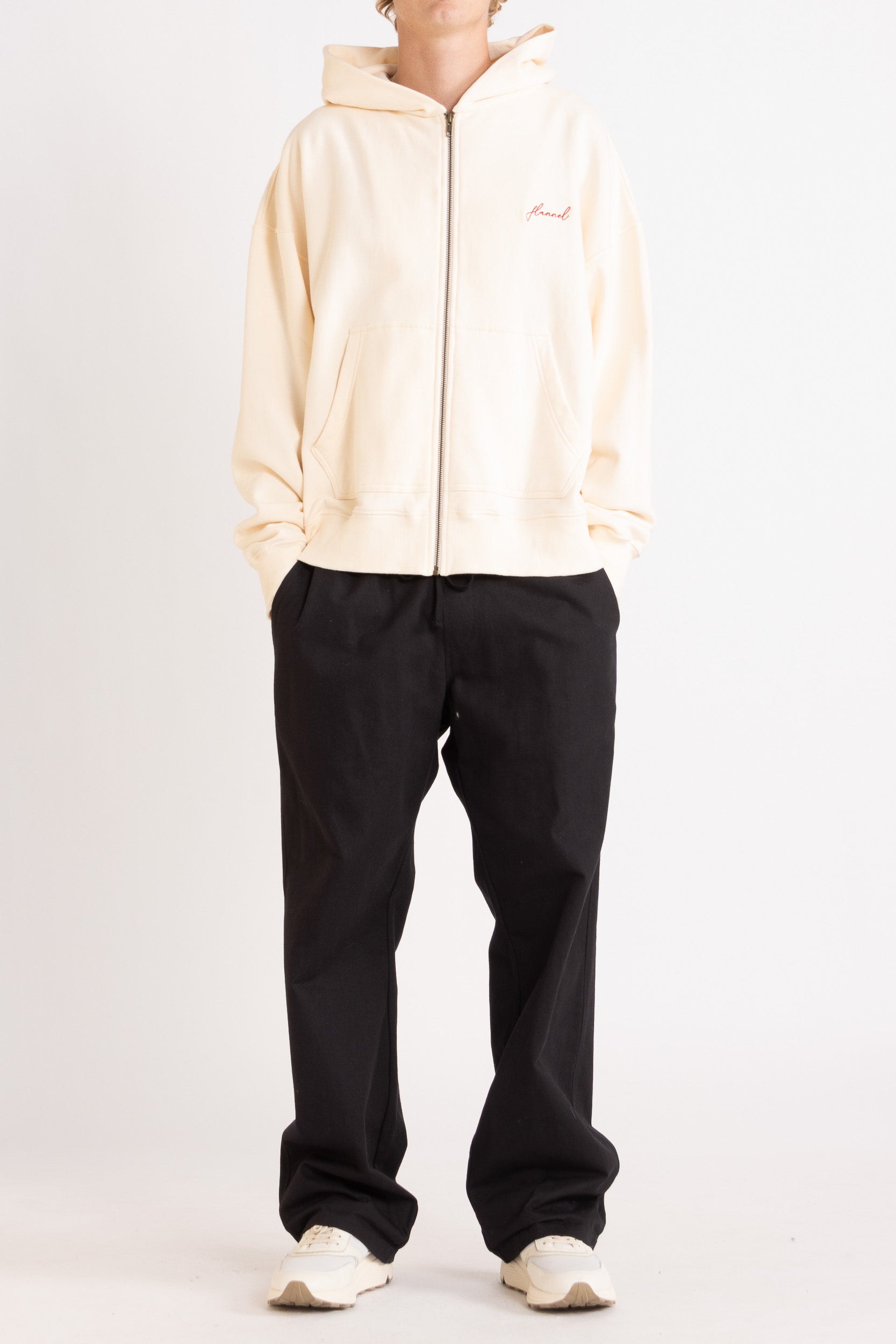 Anders Cotton Logo Zip Hoodie