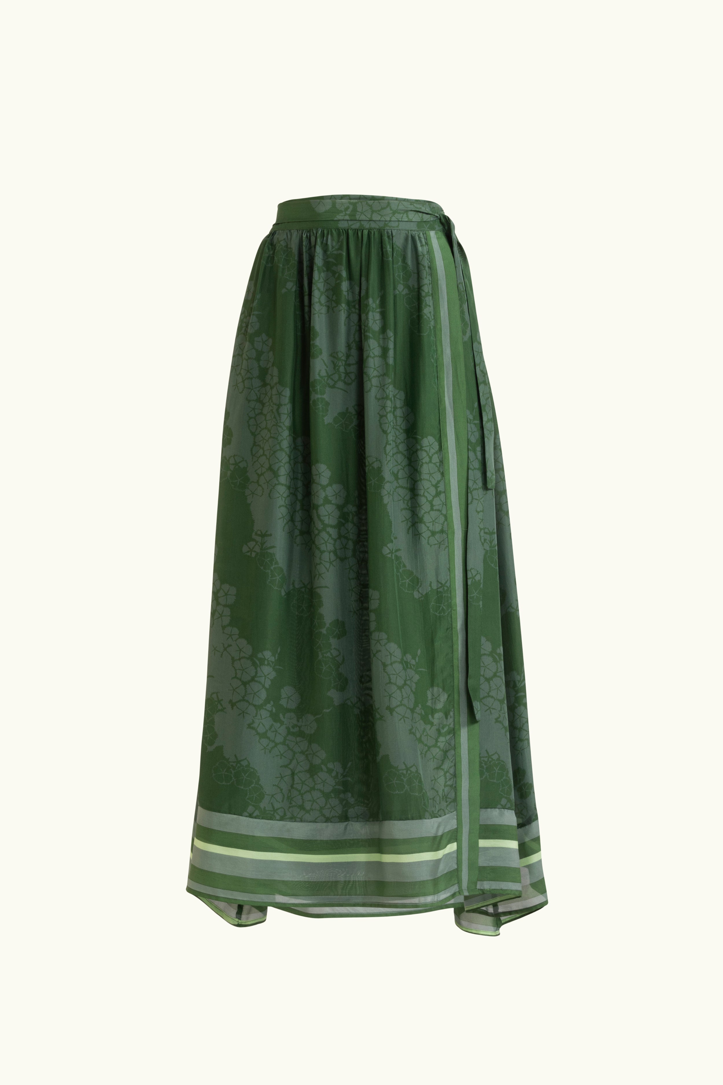 Arden Printed Silk Wrap Skirt