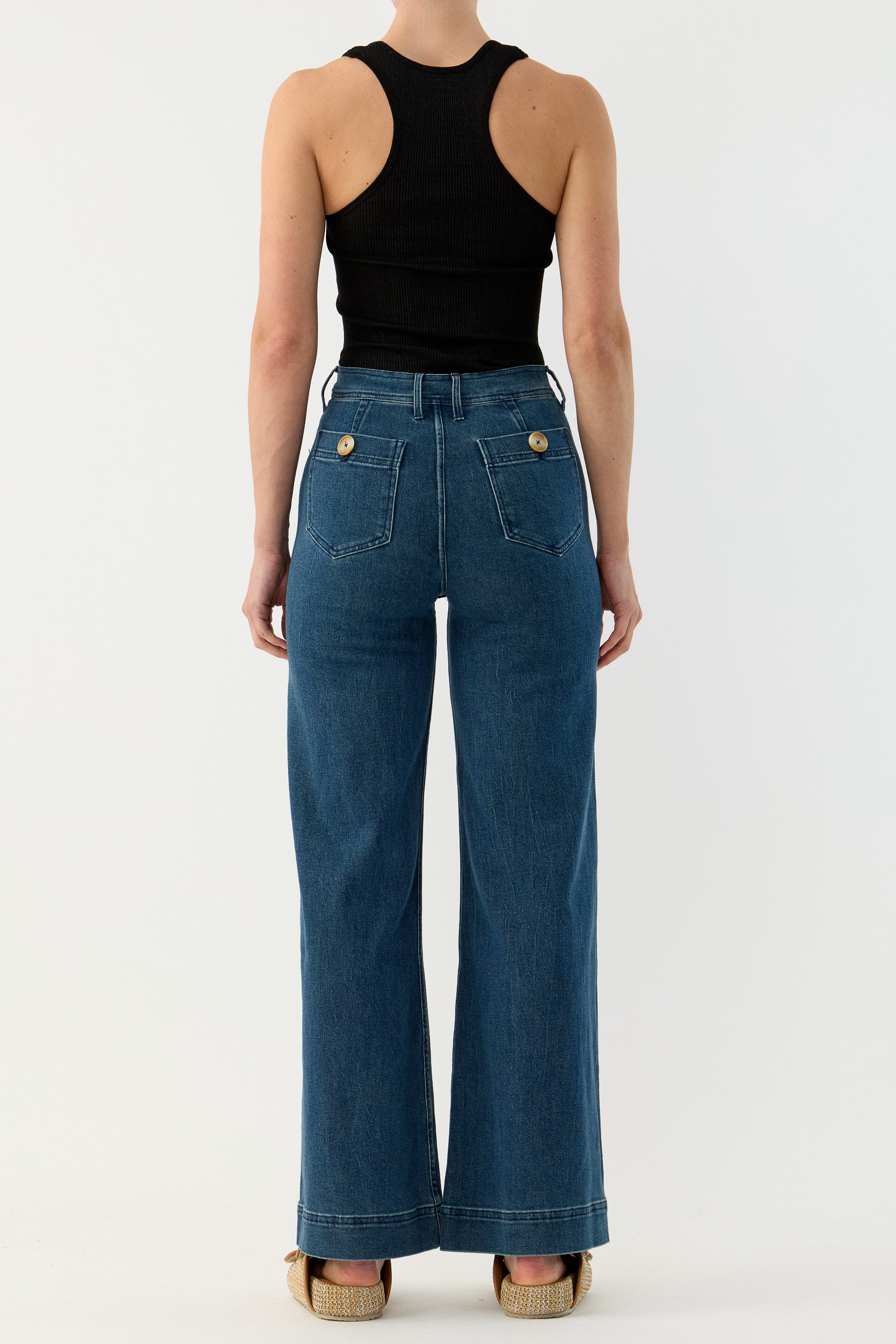 Clover Ribbed Silk-Cotton Scoop Neck Singlet