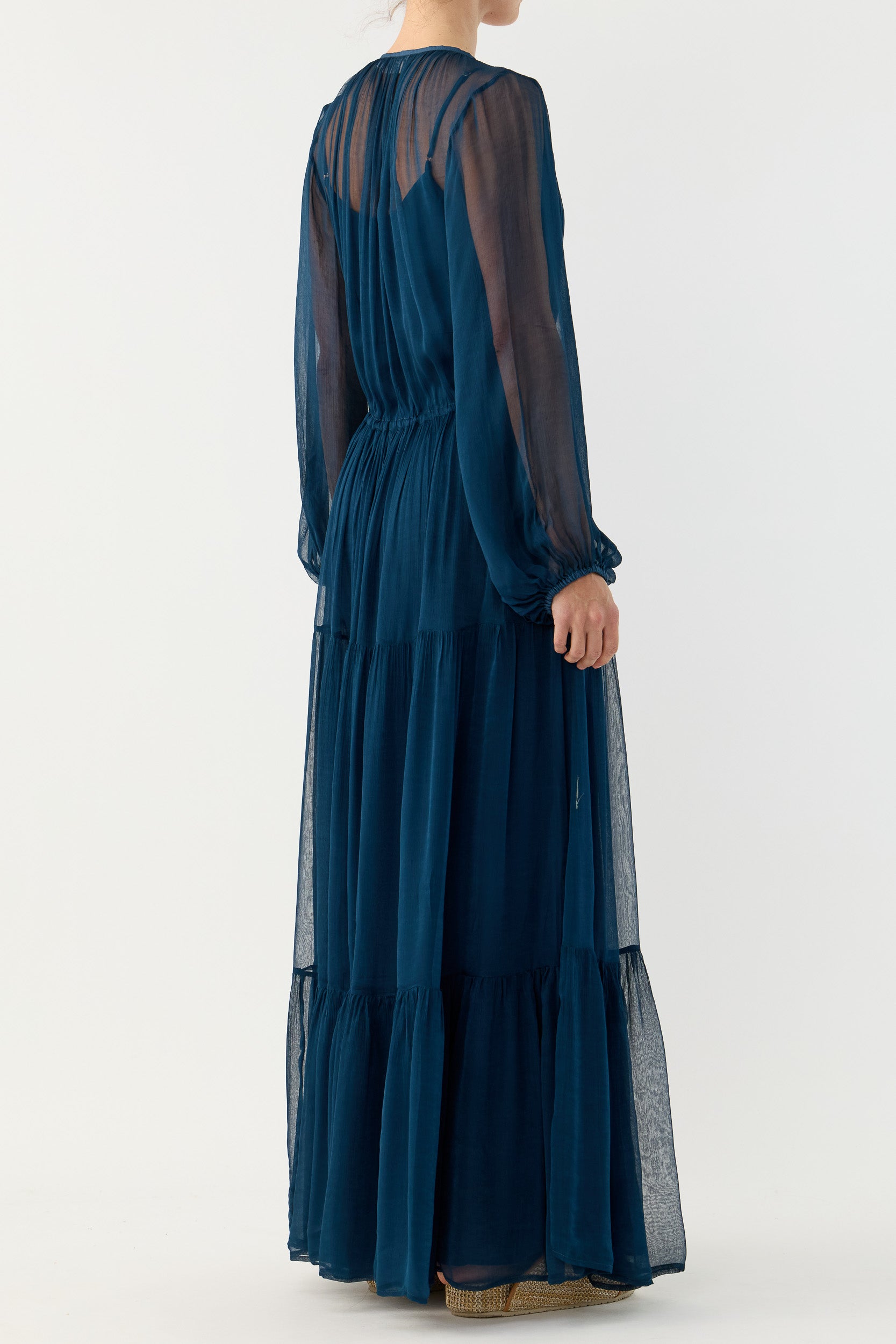 Lucinda Crinkle Chiffon Maxi Dress