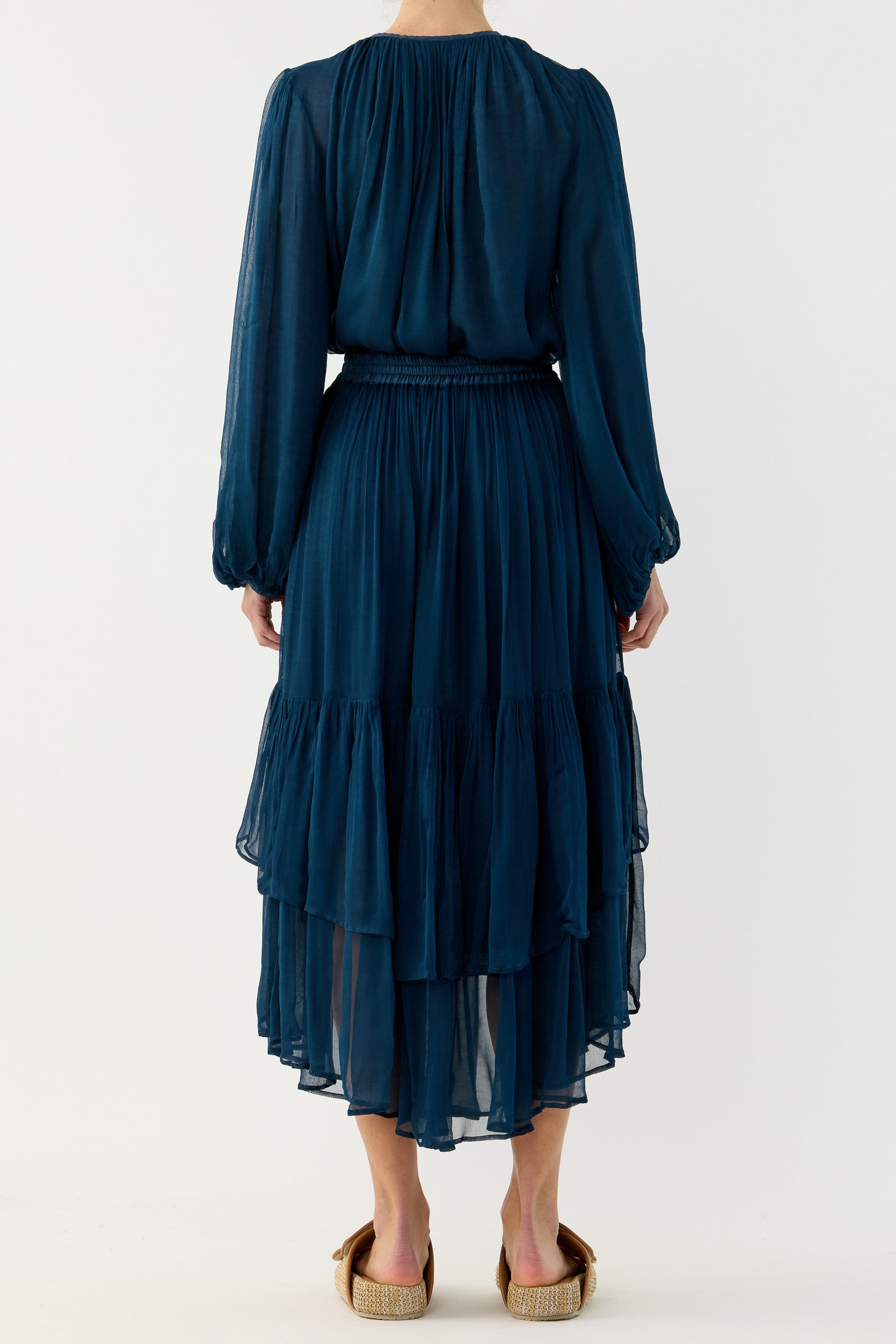 Lucinda Crinkle Chiffon Tiered Skirt