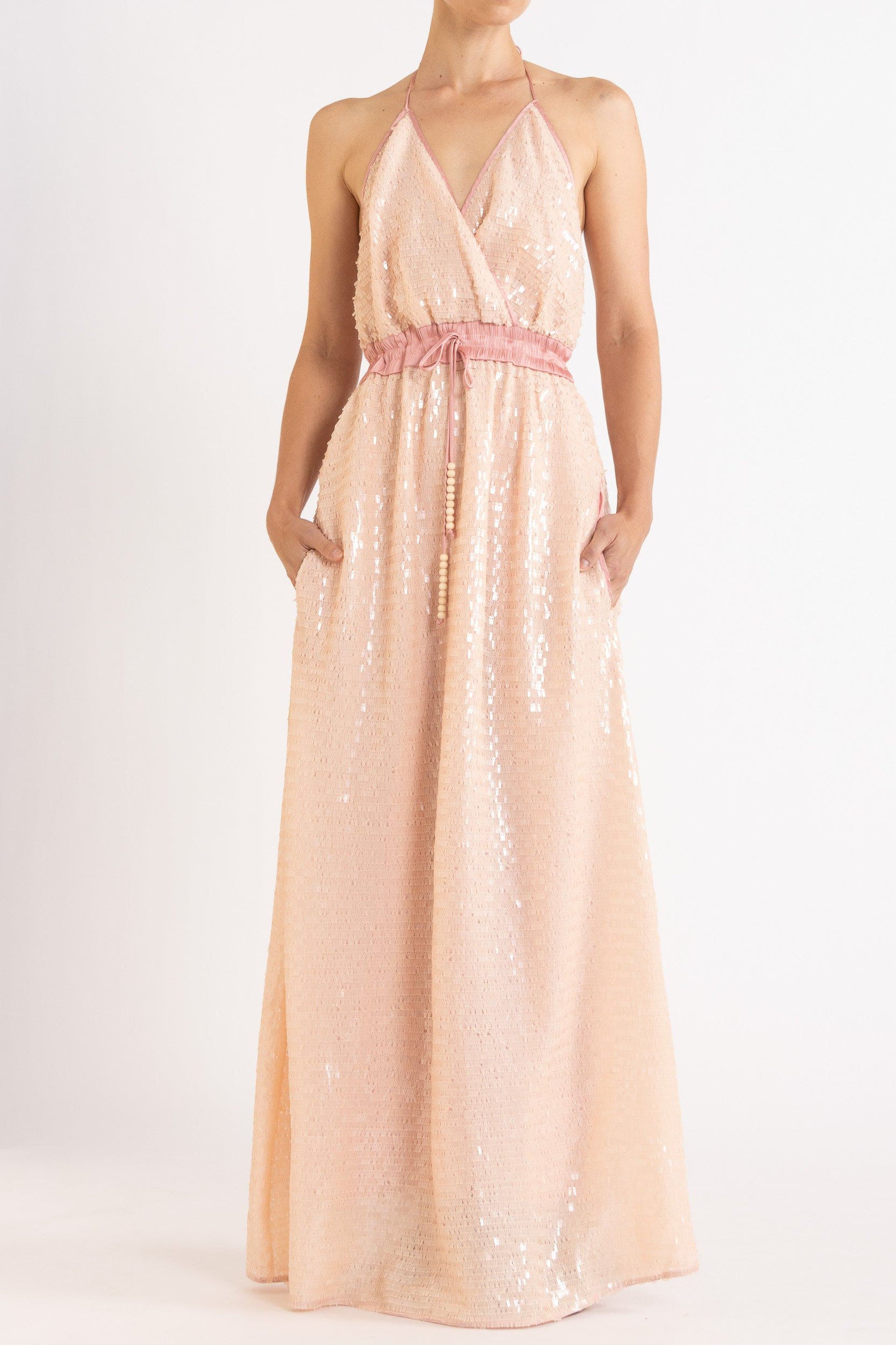 Marella Halter Neck Sequin Dress