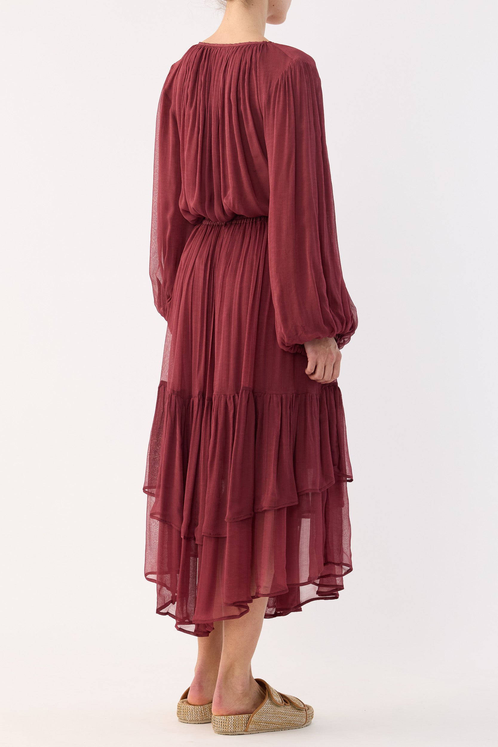 Lucinda Crinkle Chiffon Tiered Skirt