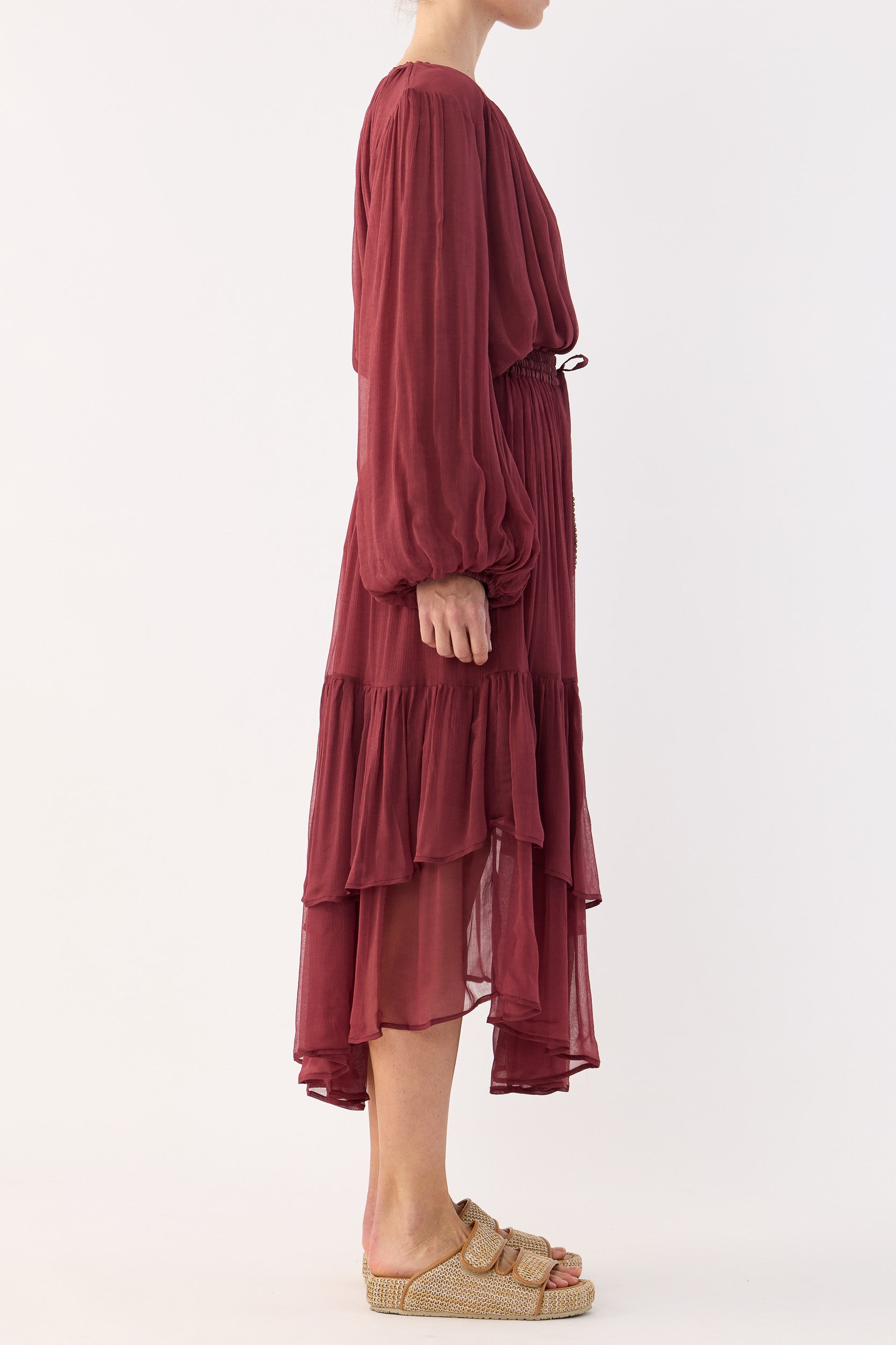 Lucinda Crinkle Chiffon Tiered Skirt