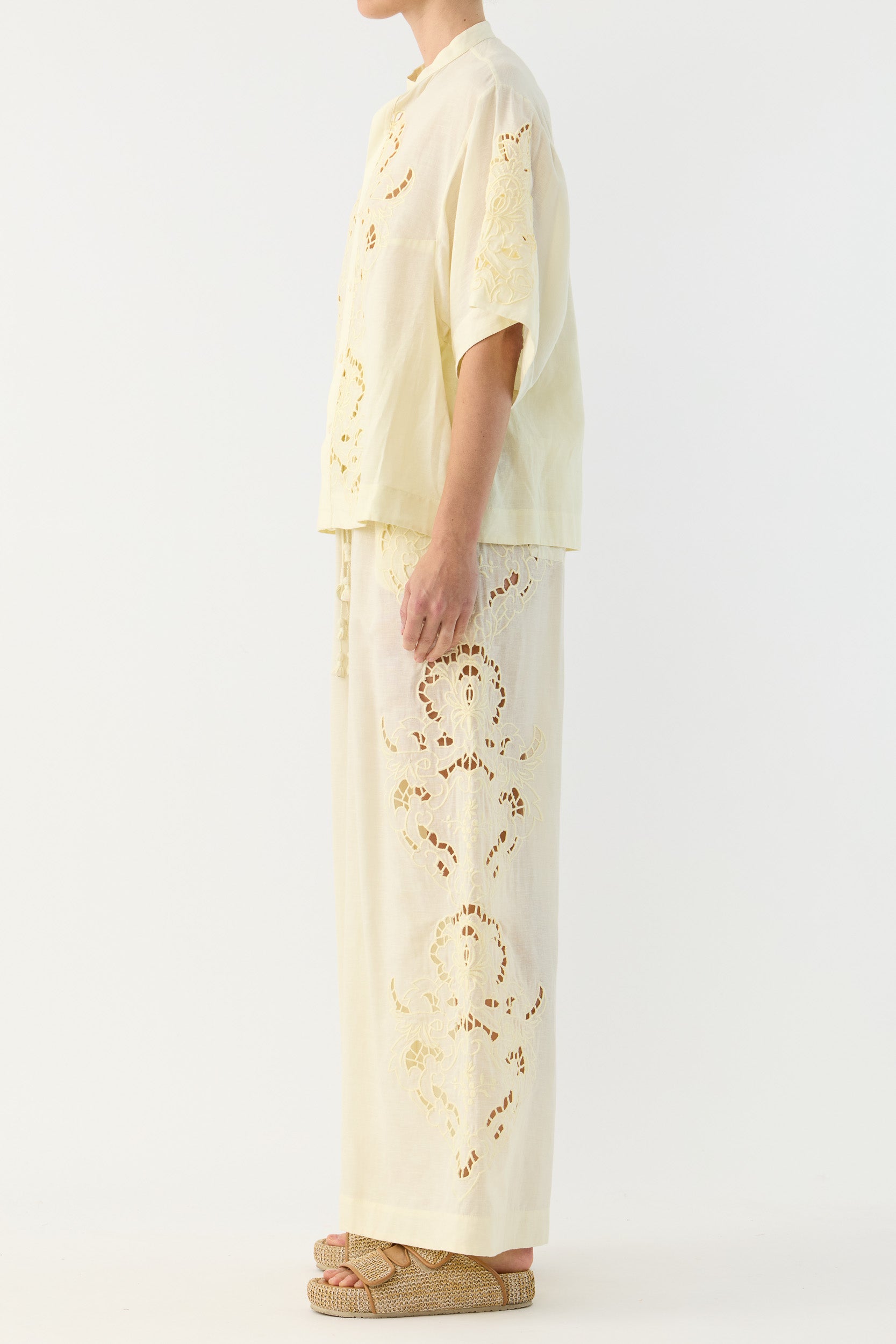 Pascal Embroidered Cutout Shirt