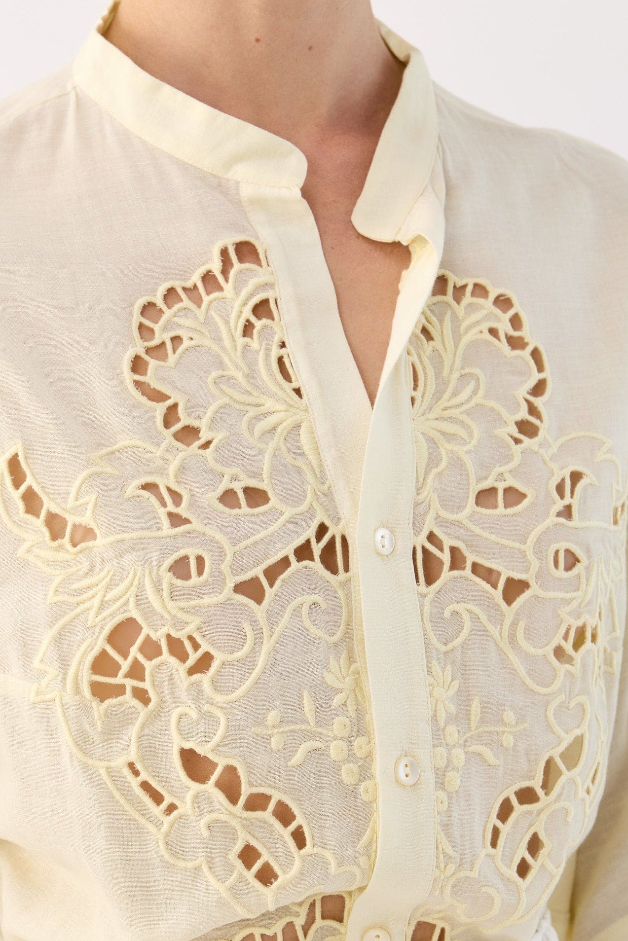 Pascal Embroidered Cutout Shirt